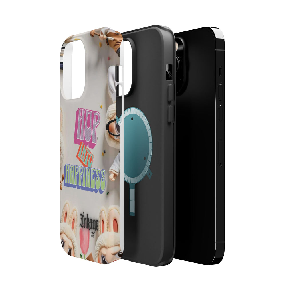 "Hop Into Happiness" Quote Magnetic Phone Case (Animation)