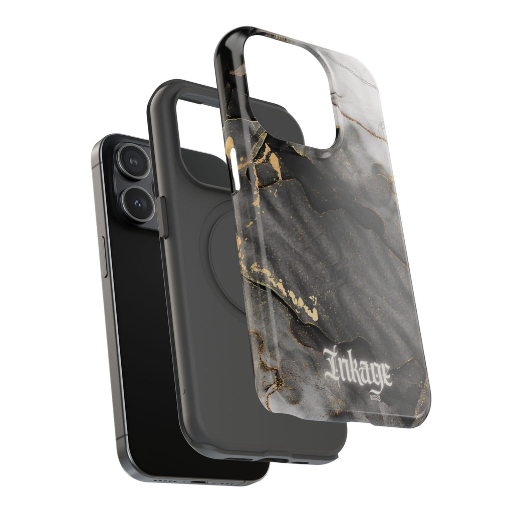 White Noir Marble Gold Foil Magnetic Phone Cases