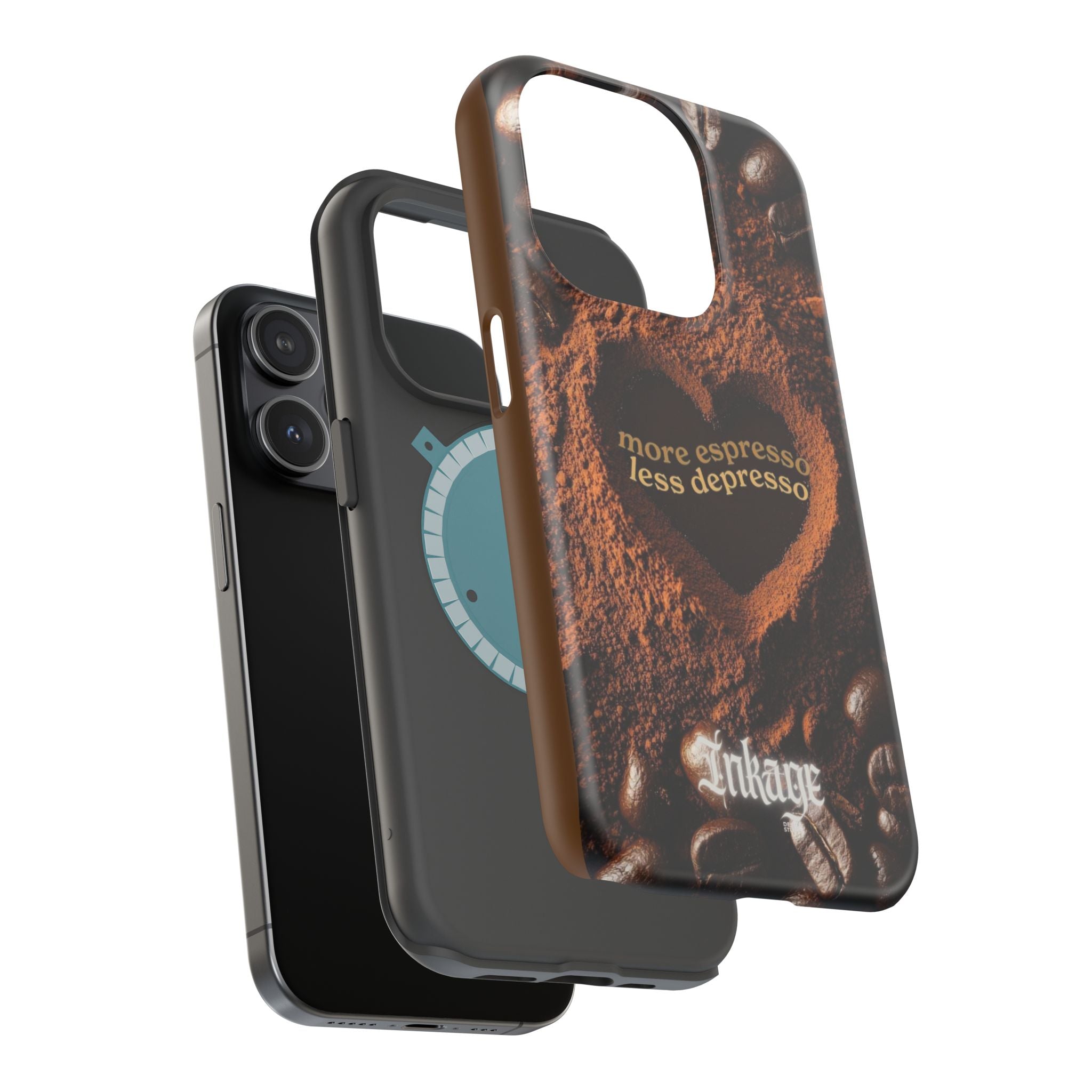"More Espresso Less Depresso" Magnetic Phone Cases (Quote)