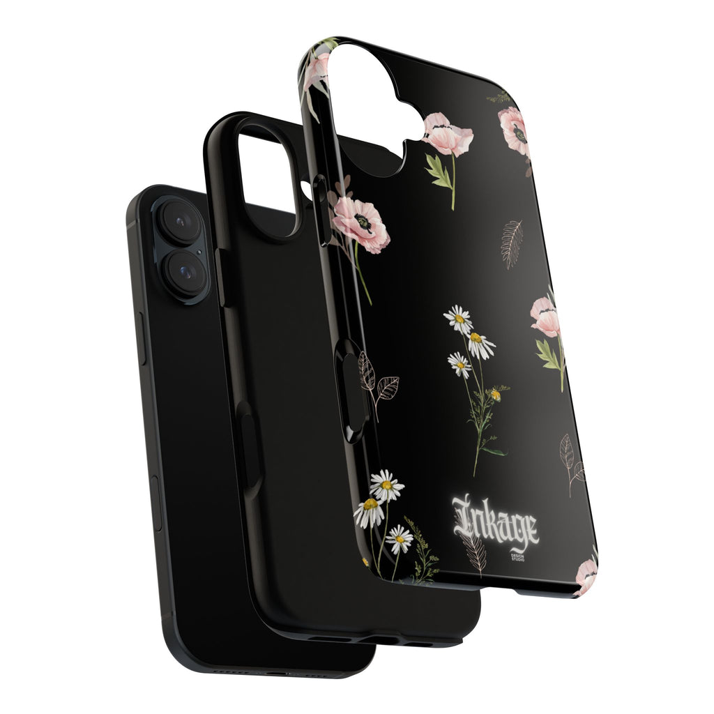 Elegant Black Florals Tough Phone Cases (Minimal)