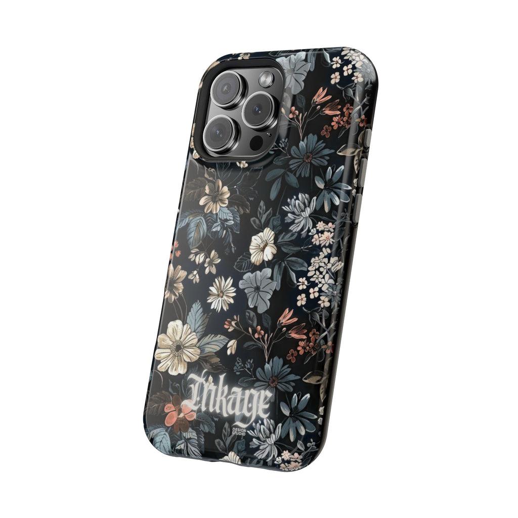 Black Florals Magnetic Phone Cases (Minimal)