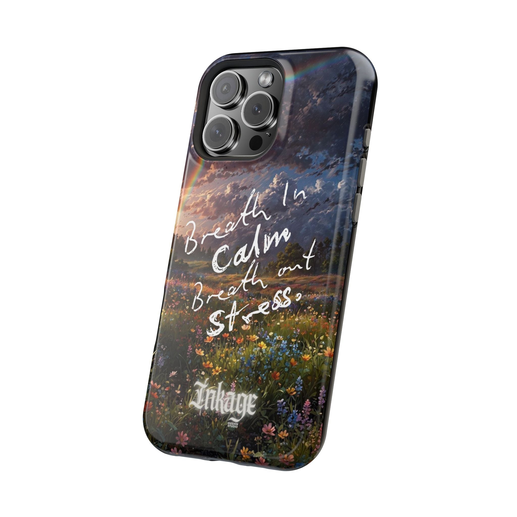 "Breath in Calm Breath out Stress" Magnetic Phone Cases (Quote)
