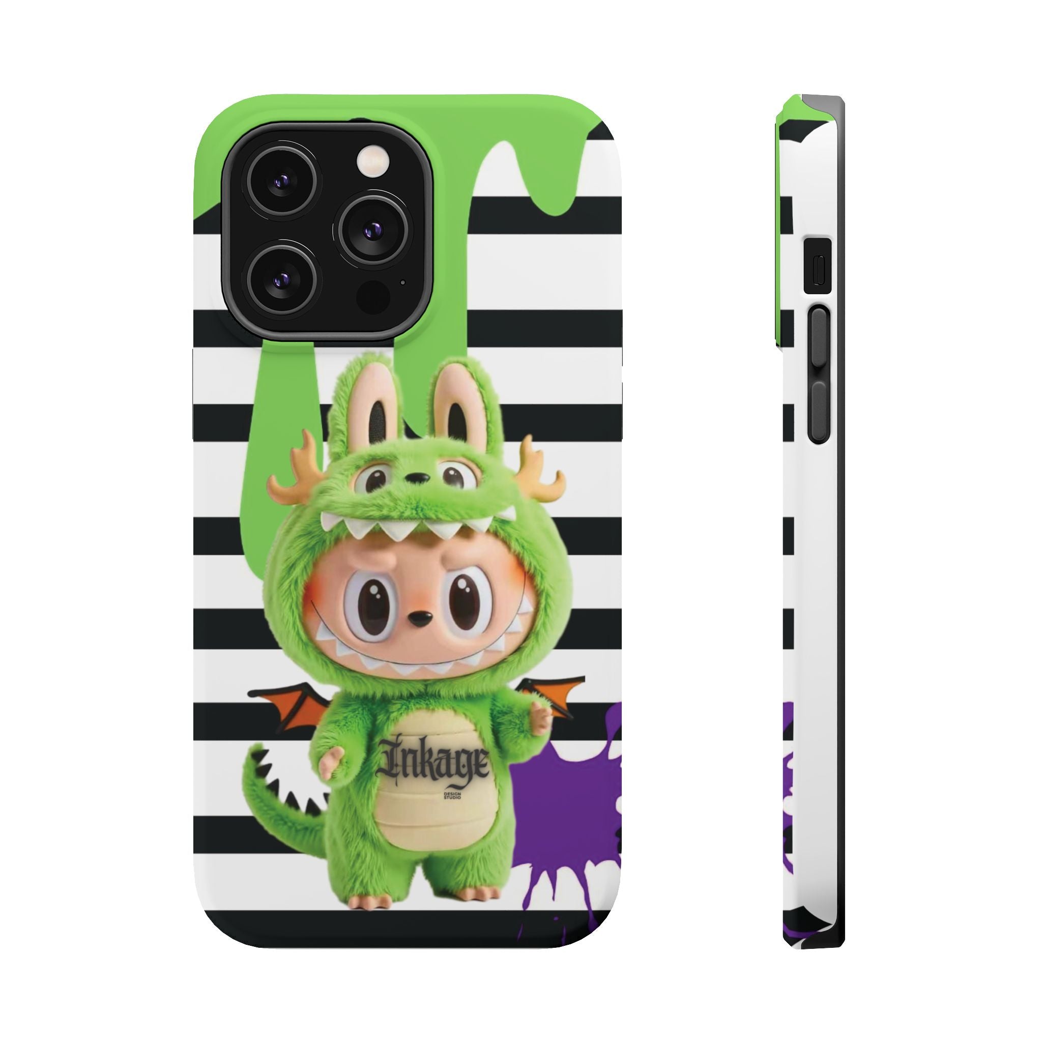 Greenie Labubu Spooky Magnetic Phone Case (Animation)