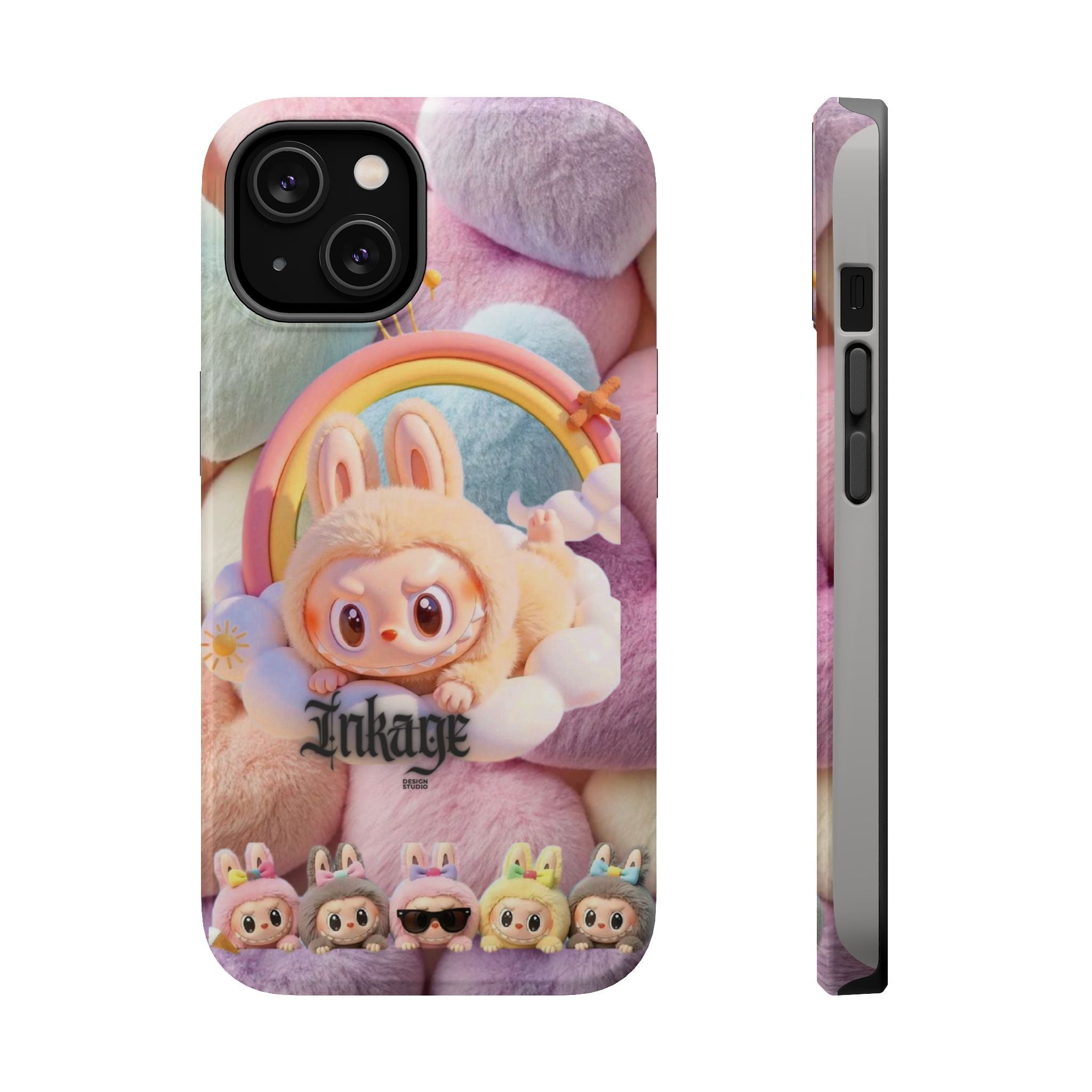 Pastel Rainbow Labubu Magnetic Phone Cases (Animation)