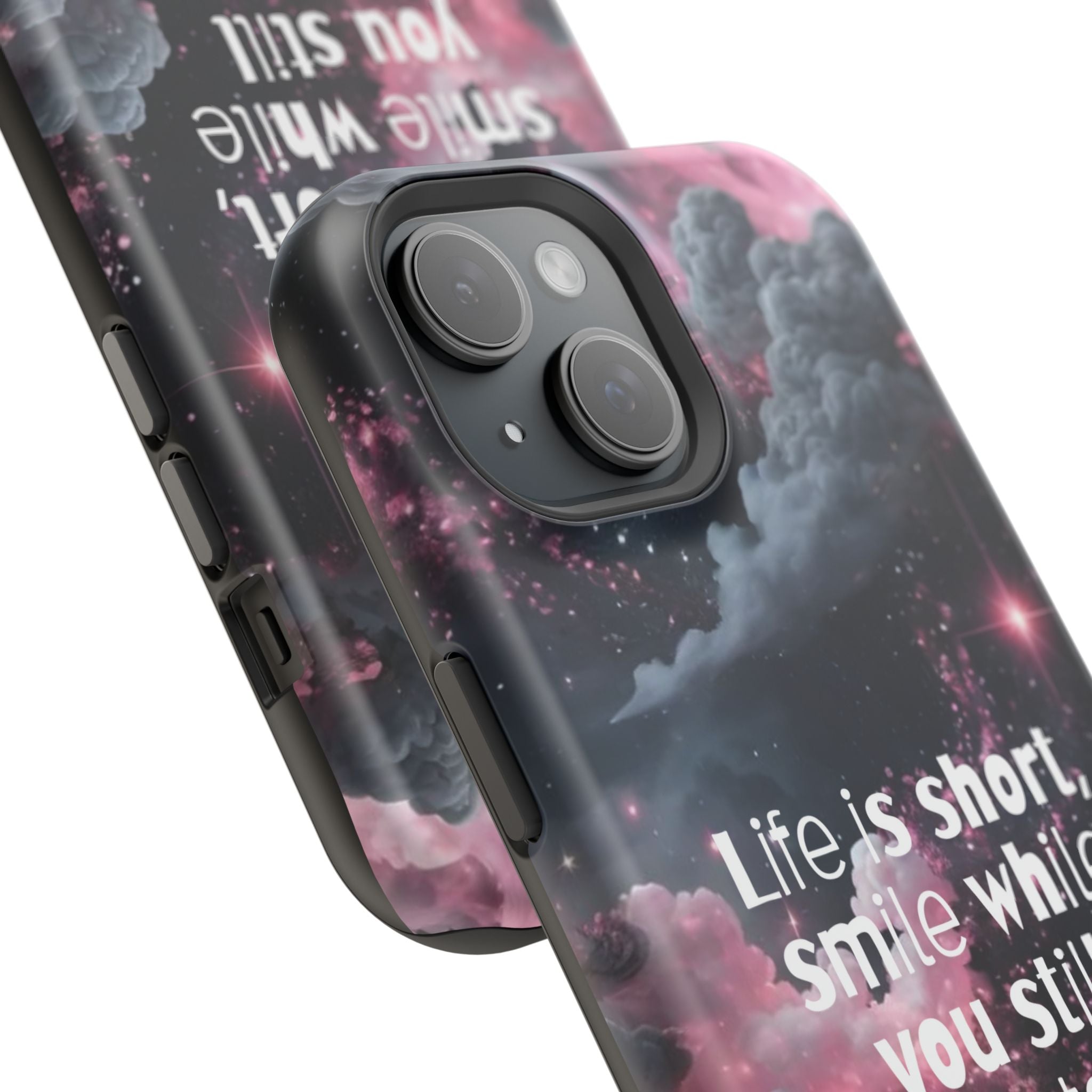 “Life is Short, Smile While You Still Have Teeth” Magnetic Phone Cases (Quote)