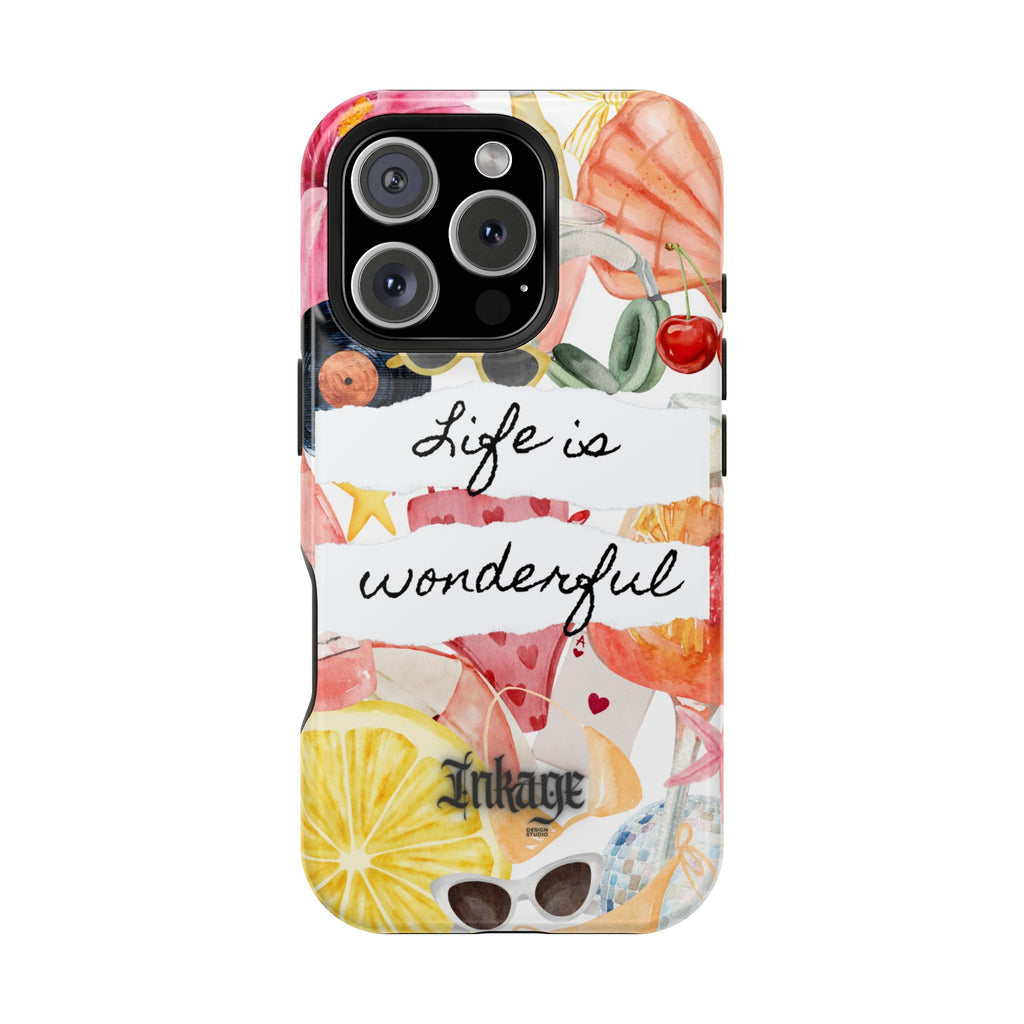 "Life is Wonderful" Quote Magnetic Phone Cases