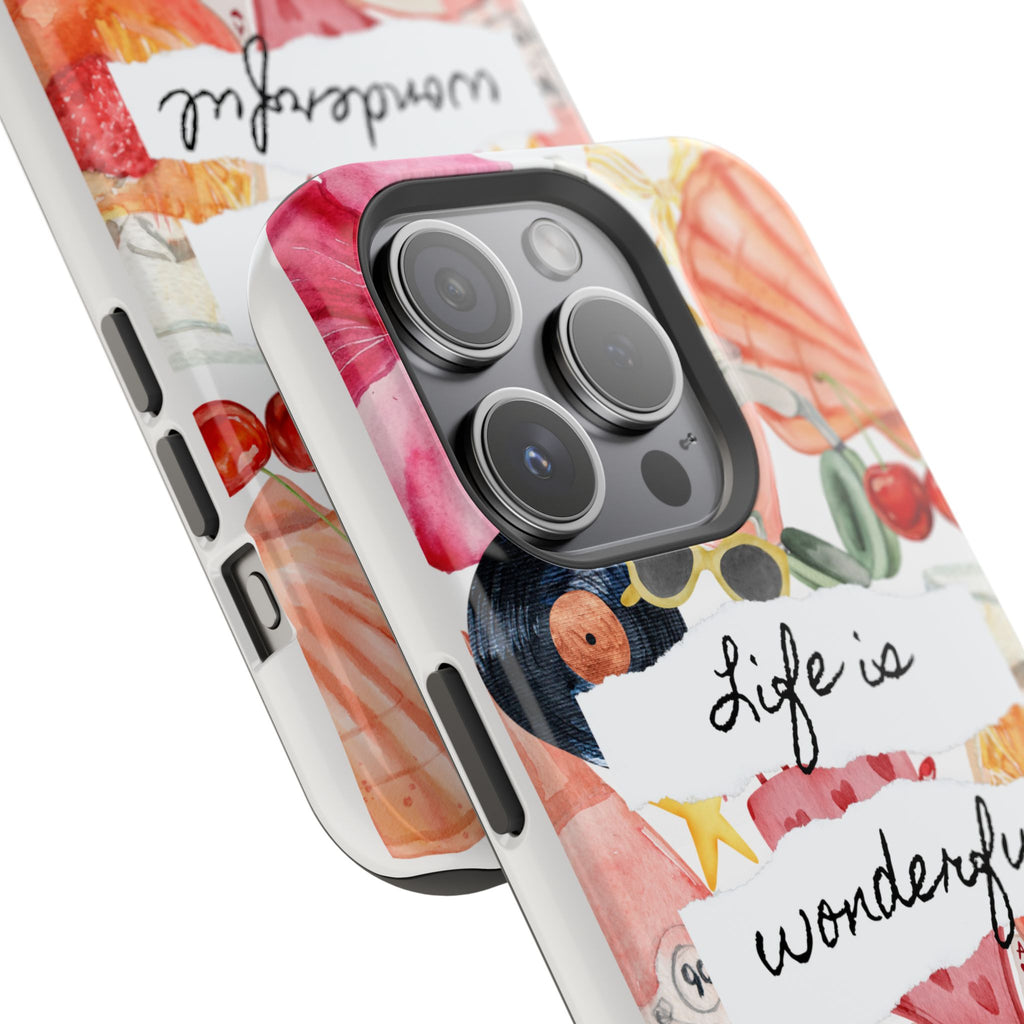 "Life is Wonderful" Quote Magnetic Phone Cases (Quote)