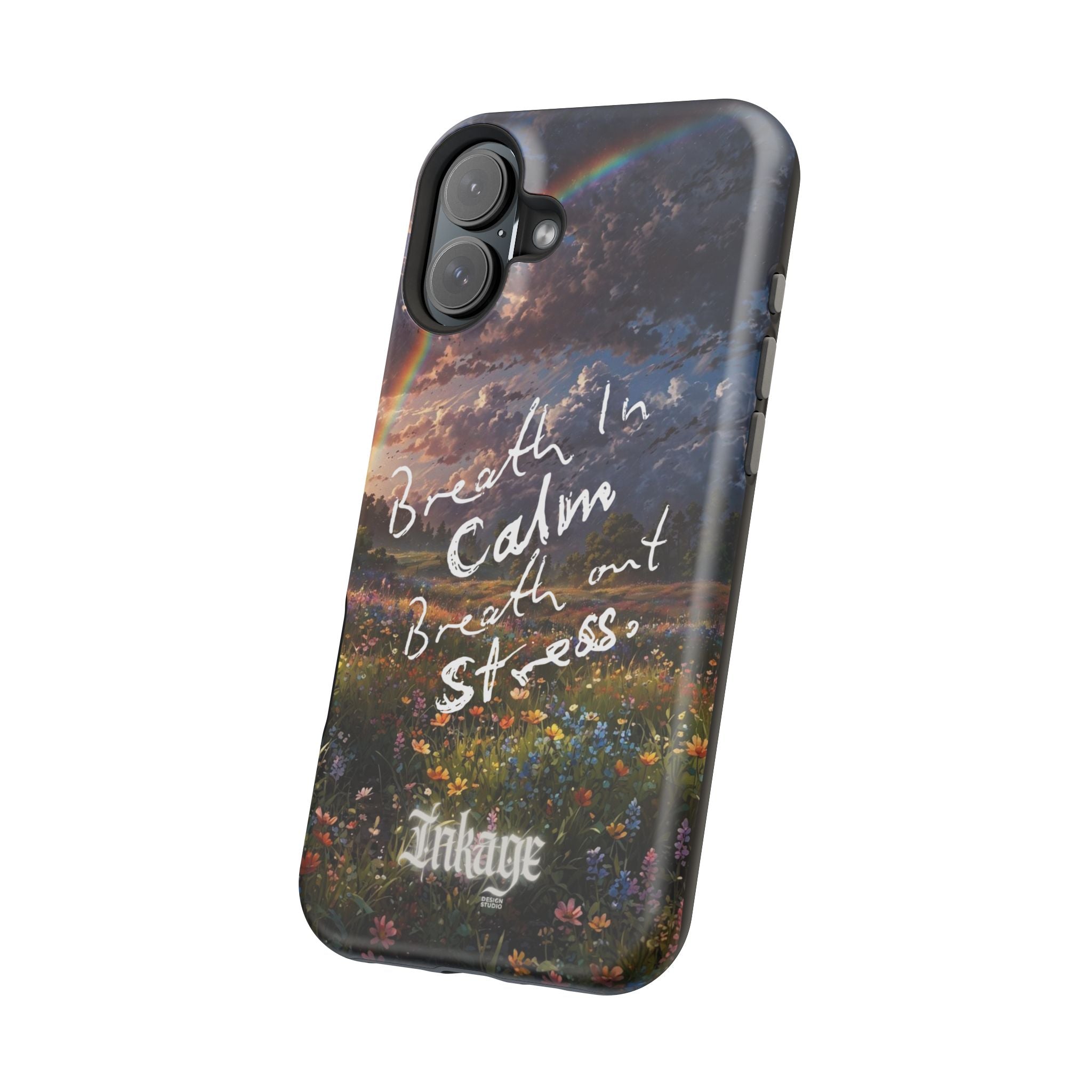 "Breath in Calm Breath out Stress" Magnetic Phone Cases (Quote)
