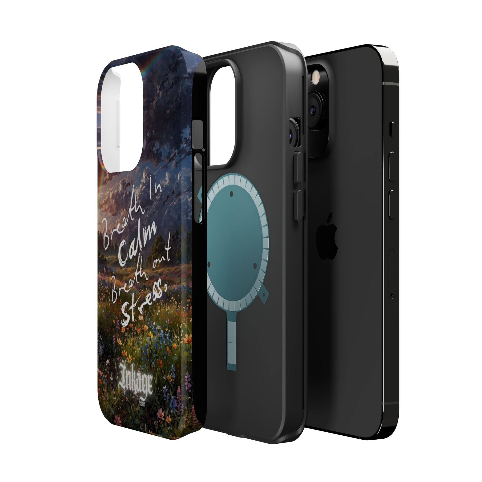 "Breath in Calm Breath out Stress" Magnetic Phone Cases (Quote)