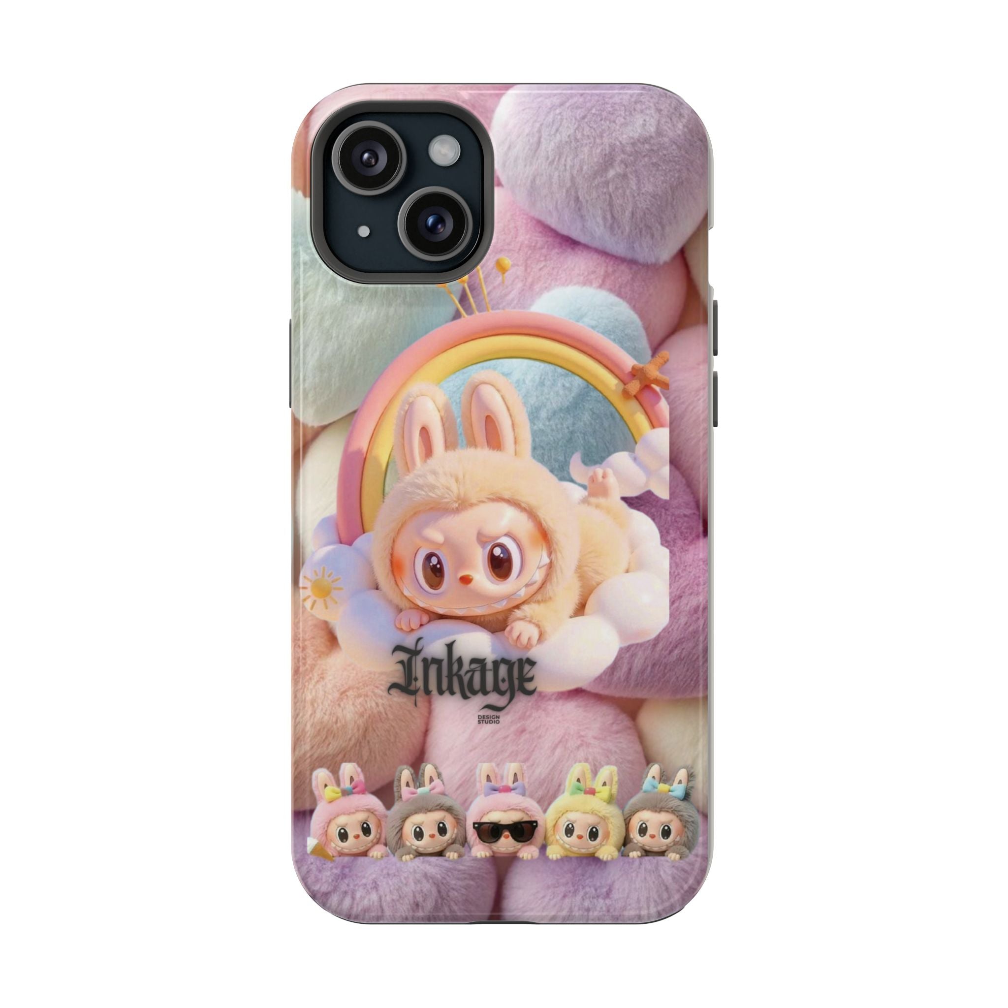 Pastel Rainbow Labubu Magnetic Phone Cases (Animation)