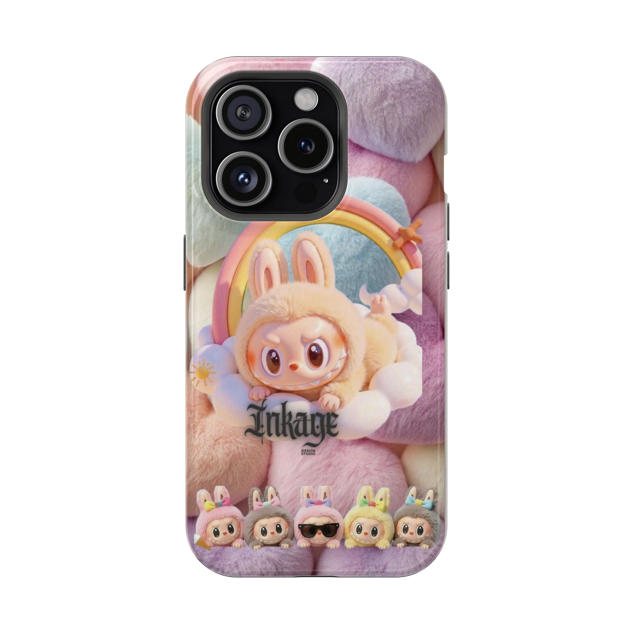 Pastel Rainbow Labubu Magnetic Phone Cases (Animation)