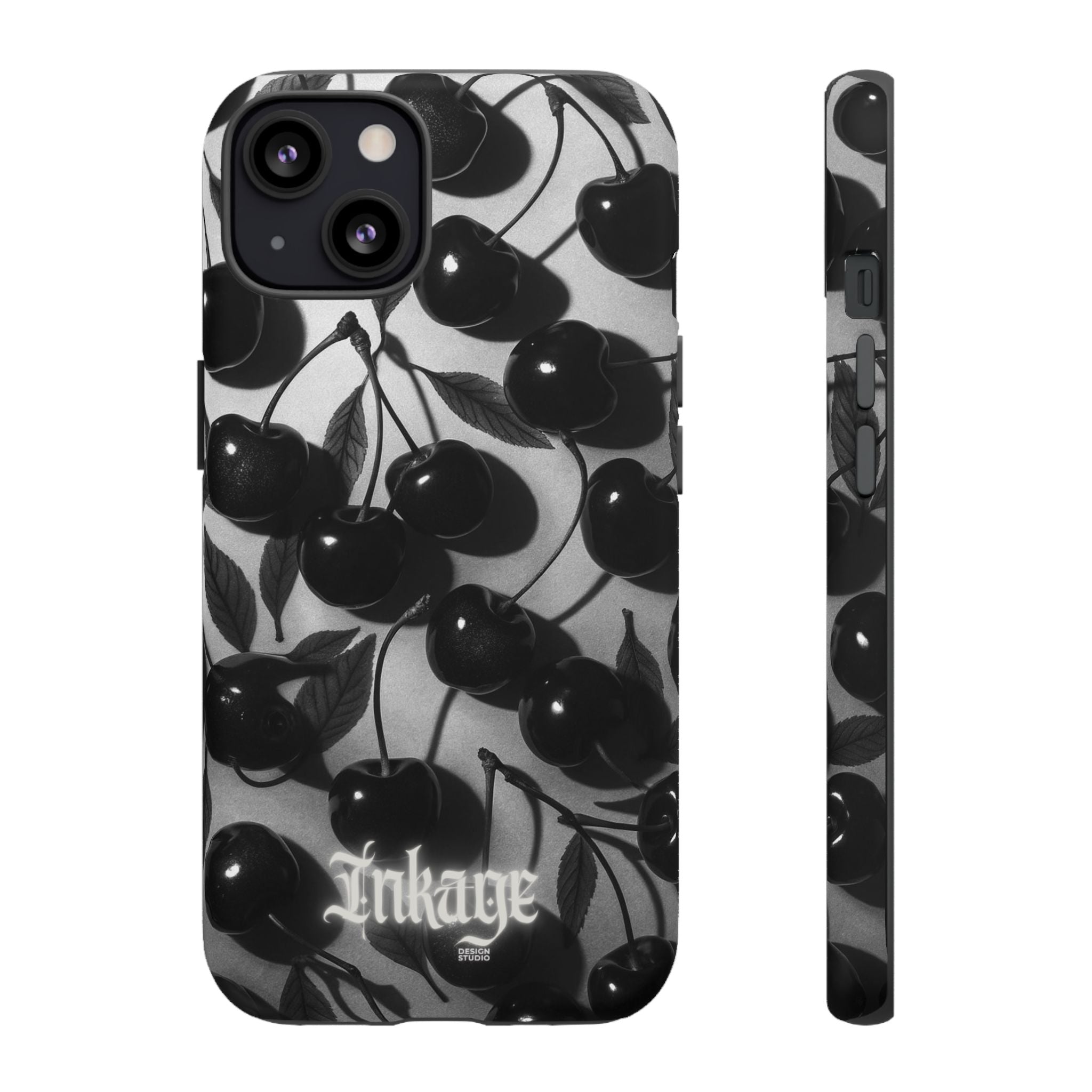 Black Cherry Print Tough Phone Cases (Minimal)