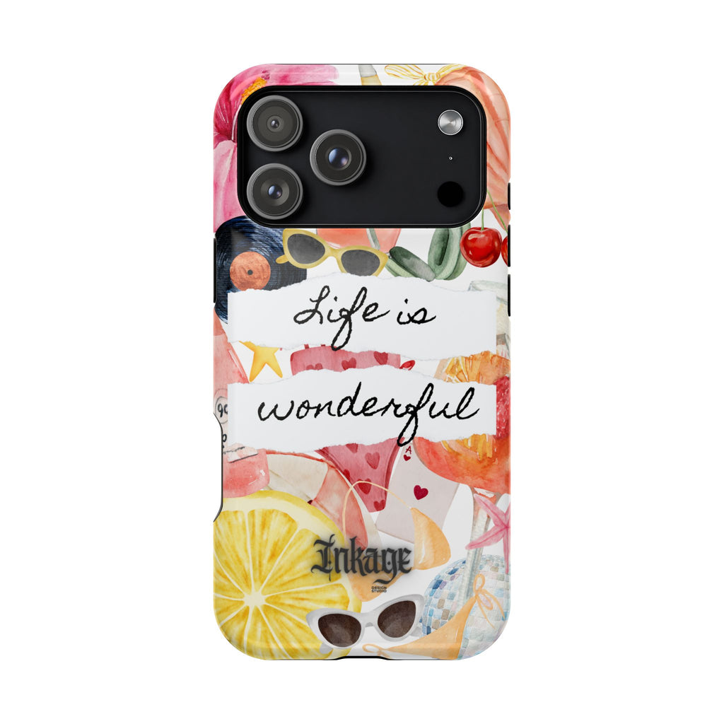 "Life is Wonderful" Quote Magnetic Phone Cases
