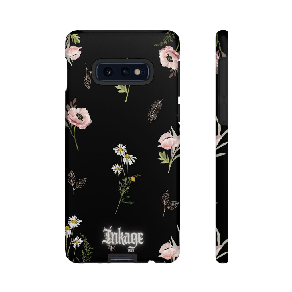 Elegant Black Florals Tough Phone Cases (Minimal)