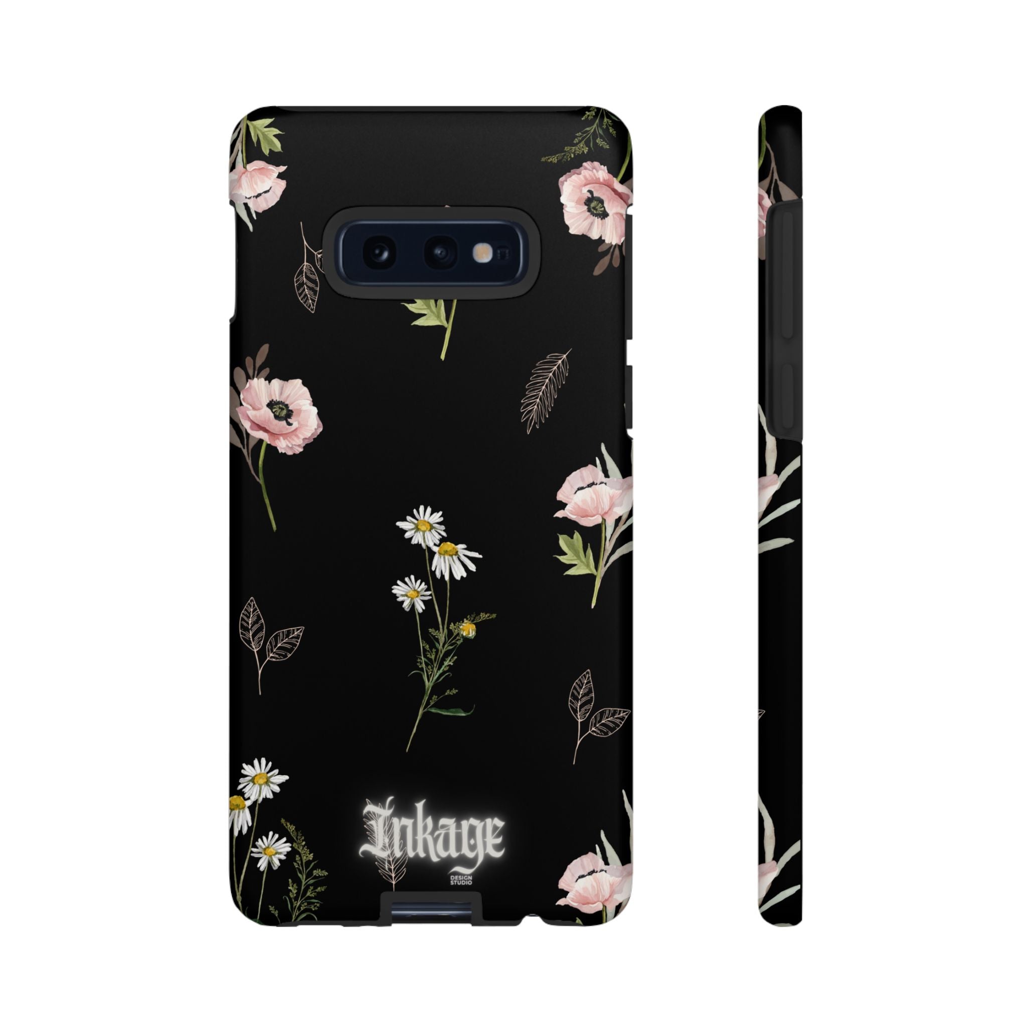 Elegant Black Florals Tough Phone Cases (Minimal)