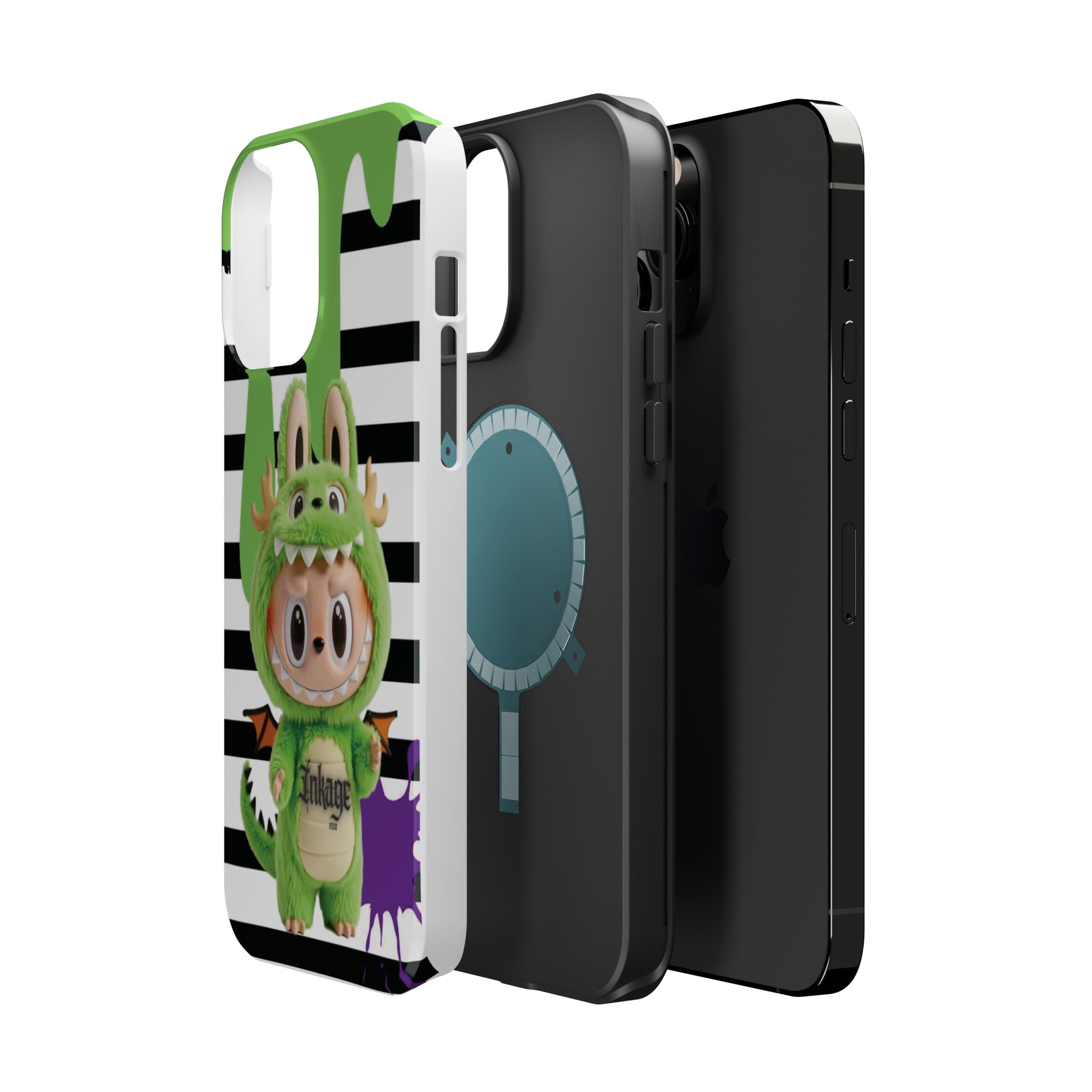 Greenie Labubu Spooky Magnetic Phone Case (Animation)
