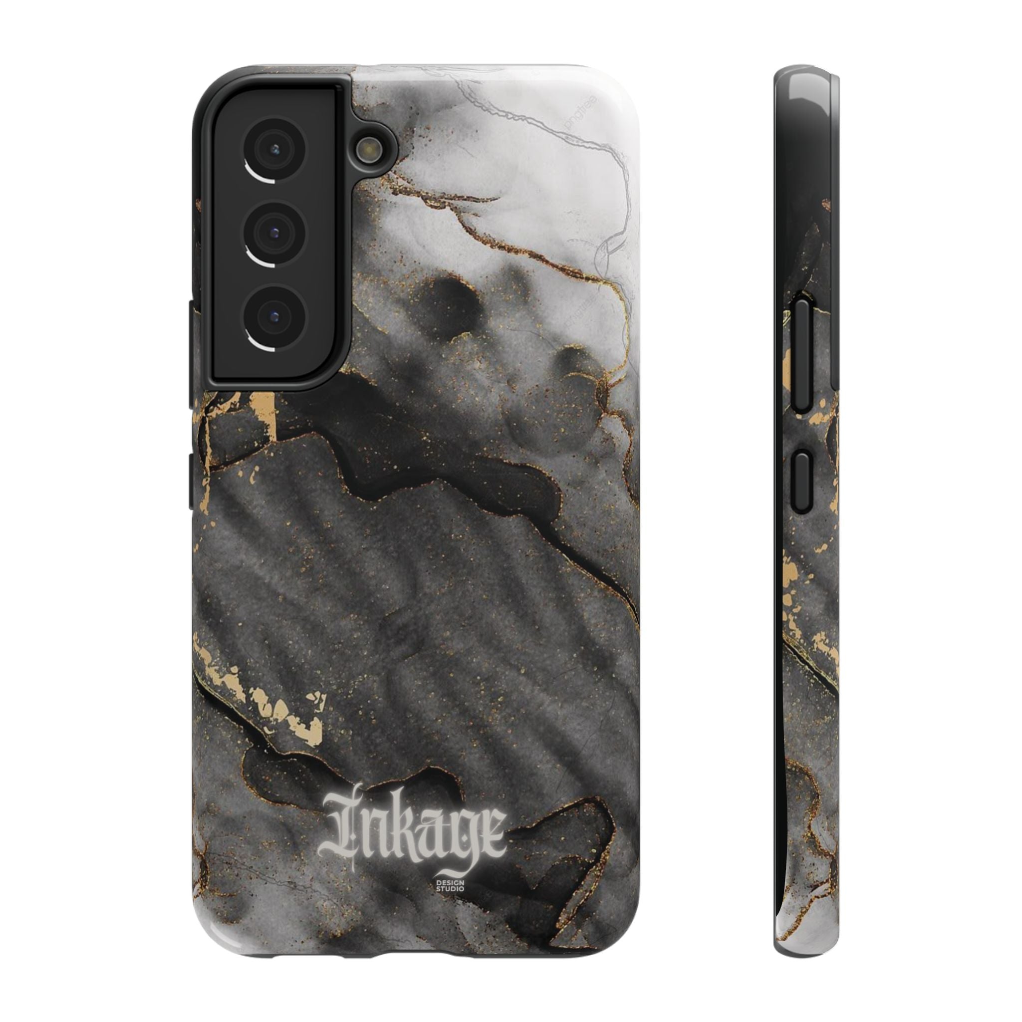 White Noir Marble Gold Foil Magnetic Phone Cases
