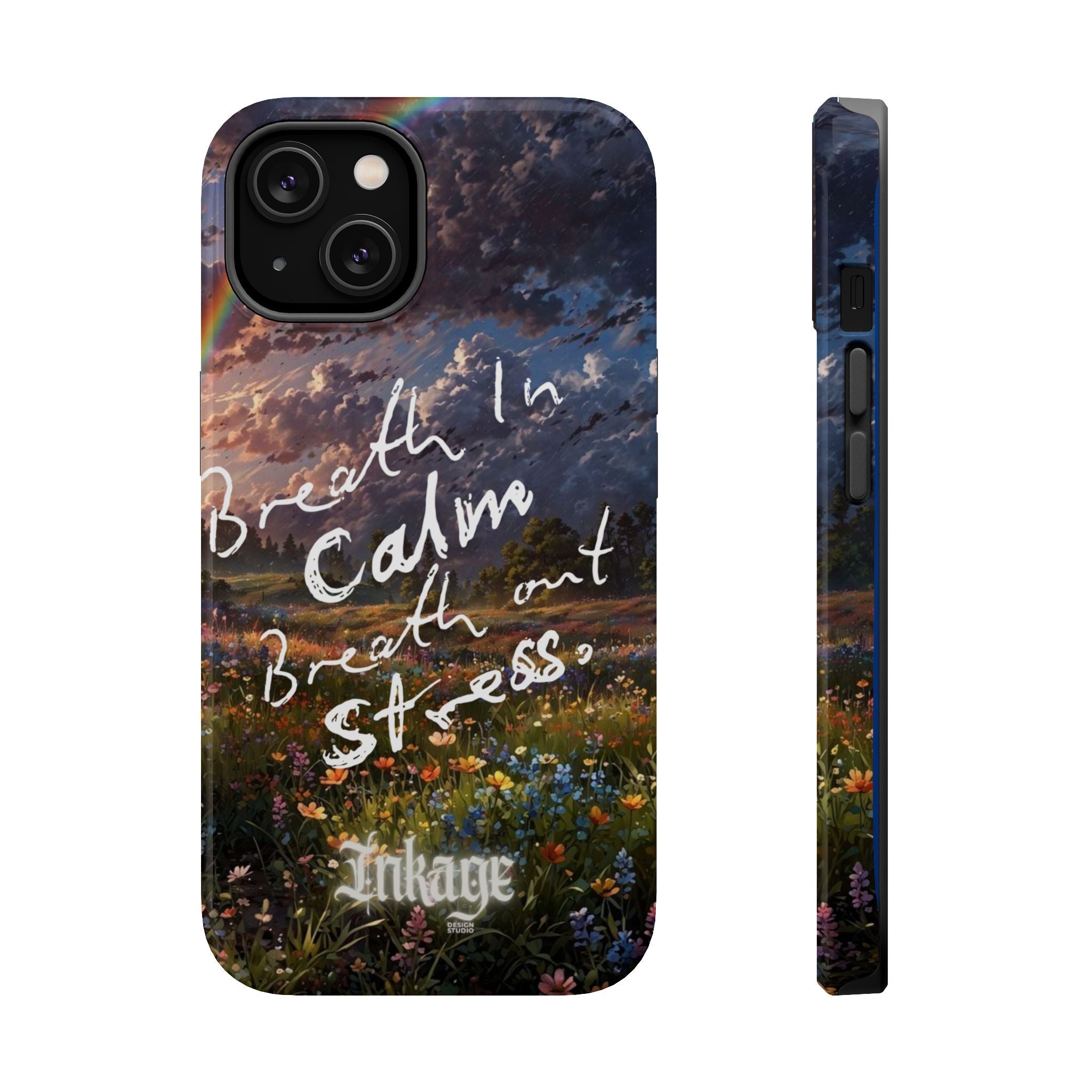 "Breath in Calm Breath out Stress" Quote Magnetic Phone Cases