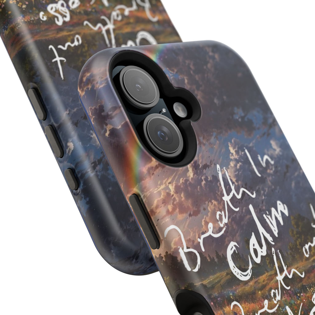 "Breath in Calm Breath out Stress" Quote Magnetic Phone Cases
