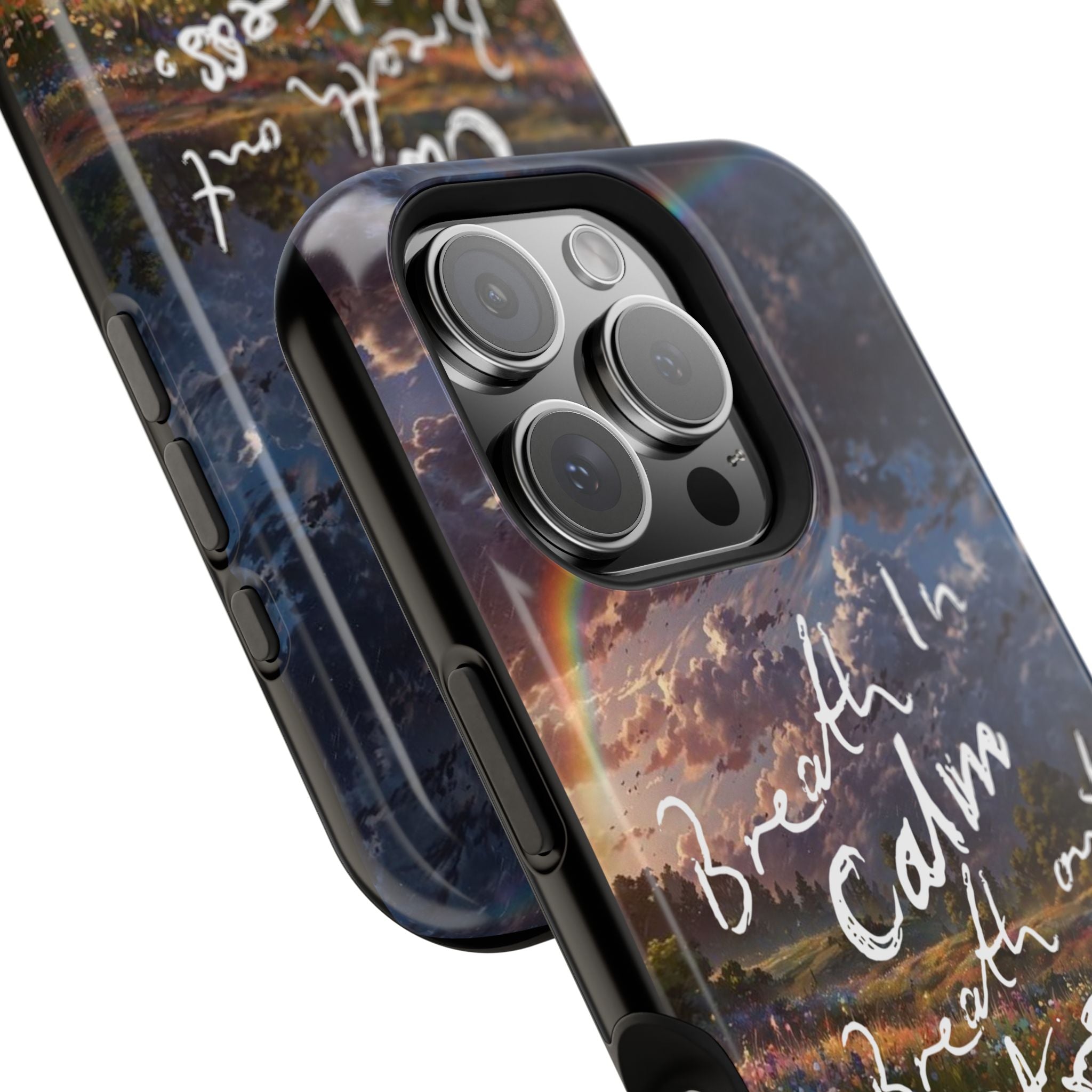 "Breath in Calm Breath out Stress" Magnetic Phone Cases (Quote)