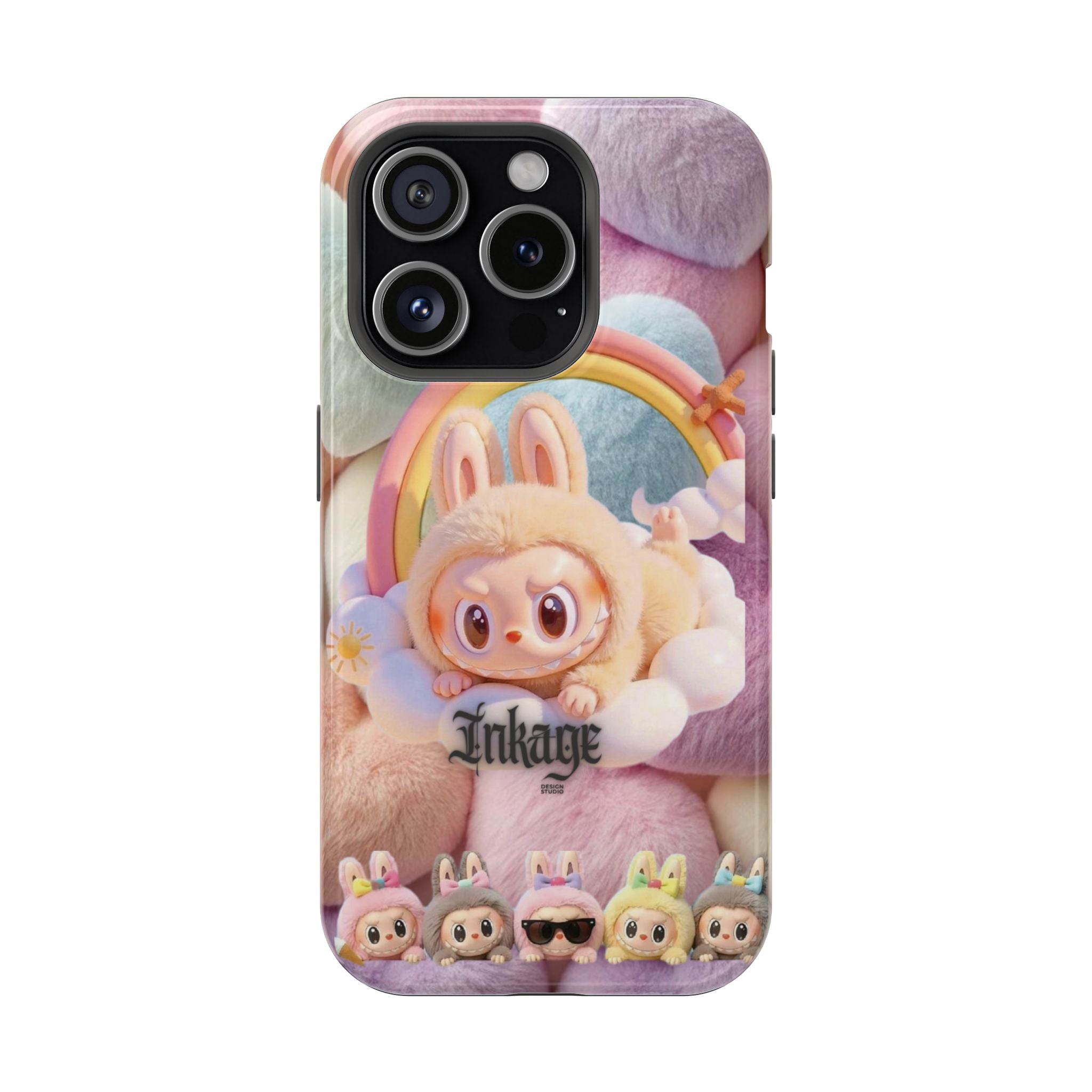 Pastel Rainbow Labubu Magnetic Phone Cases(Animation)
