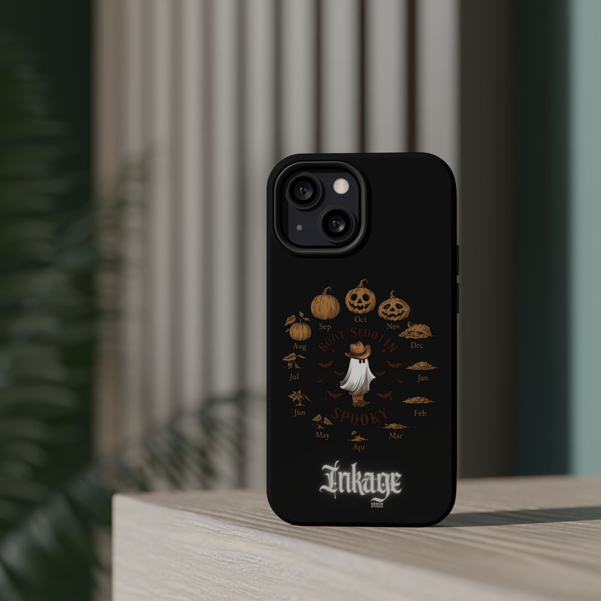 Spooky Boot Halloween Pumpkin Magnetic Phone Case (Season)