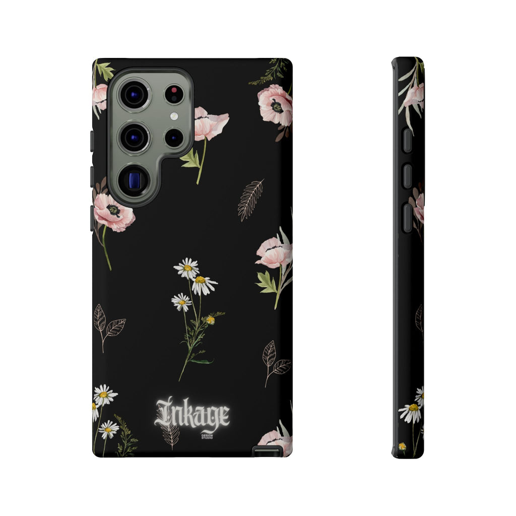 Elegant Black Florals Tough Phone Cases (Minimal)