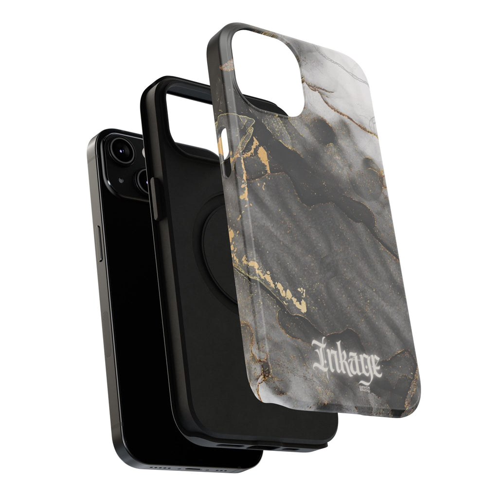 White Noir Marble Gold Foil Magnetic Phone Cases