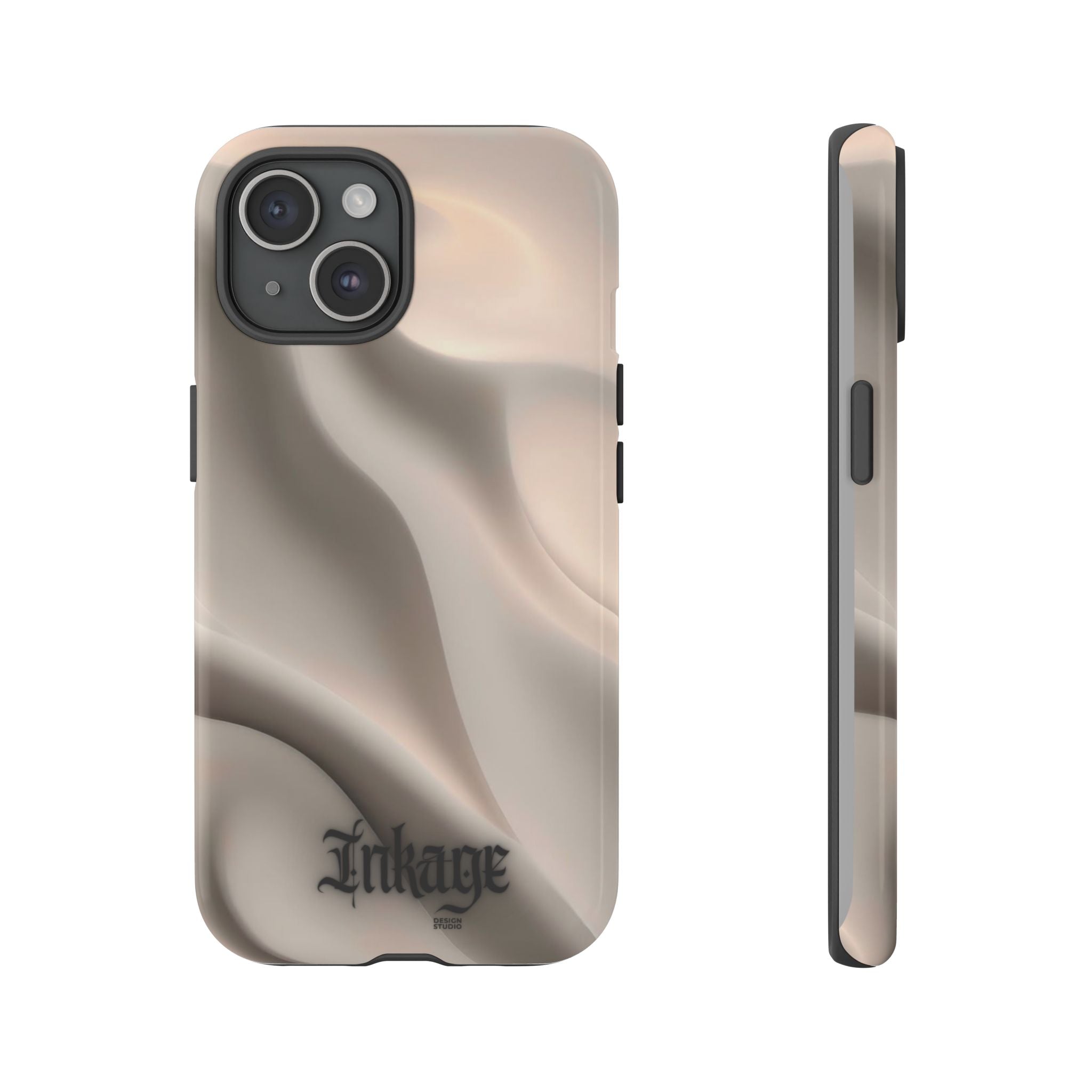 Beige Wavy Flow Tough Phone Case (Minimal)