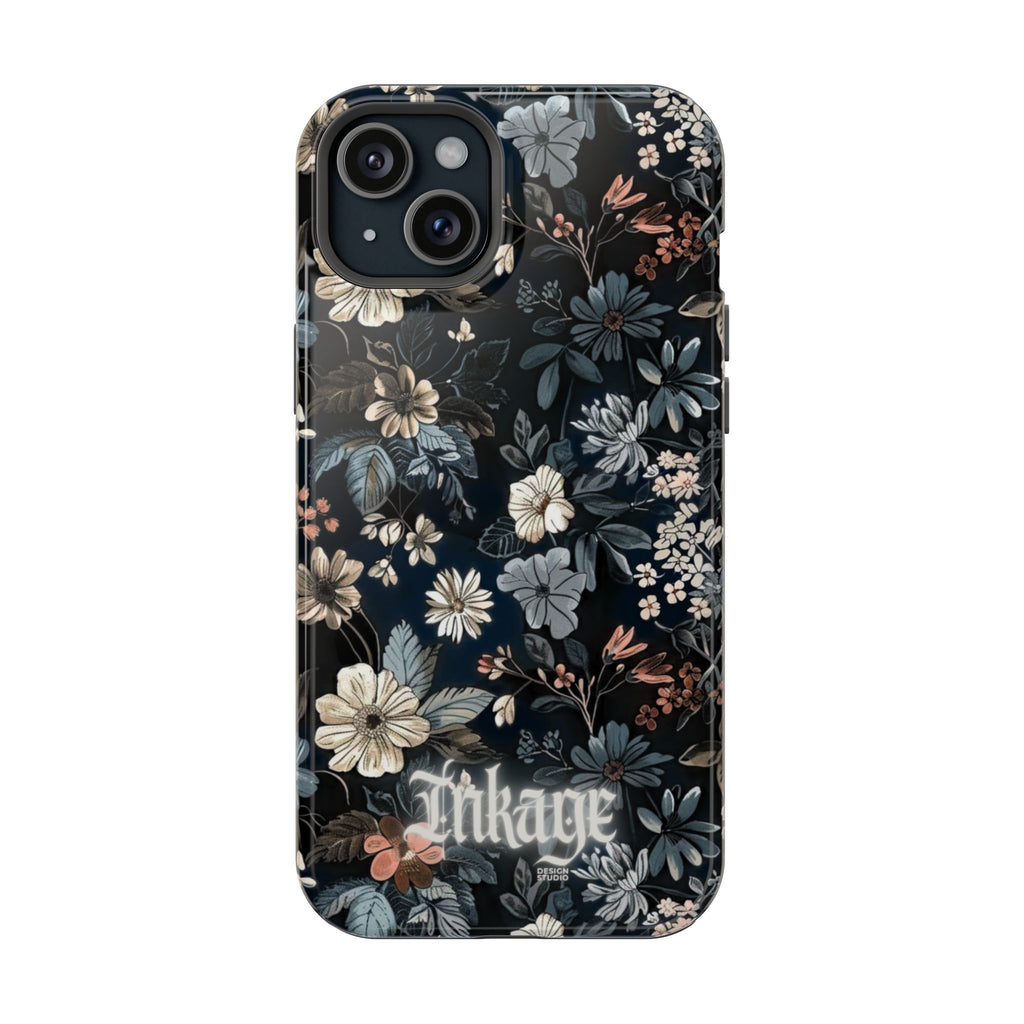 Black Florals Magnetic Phone Cases (Minimal)