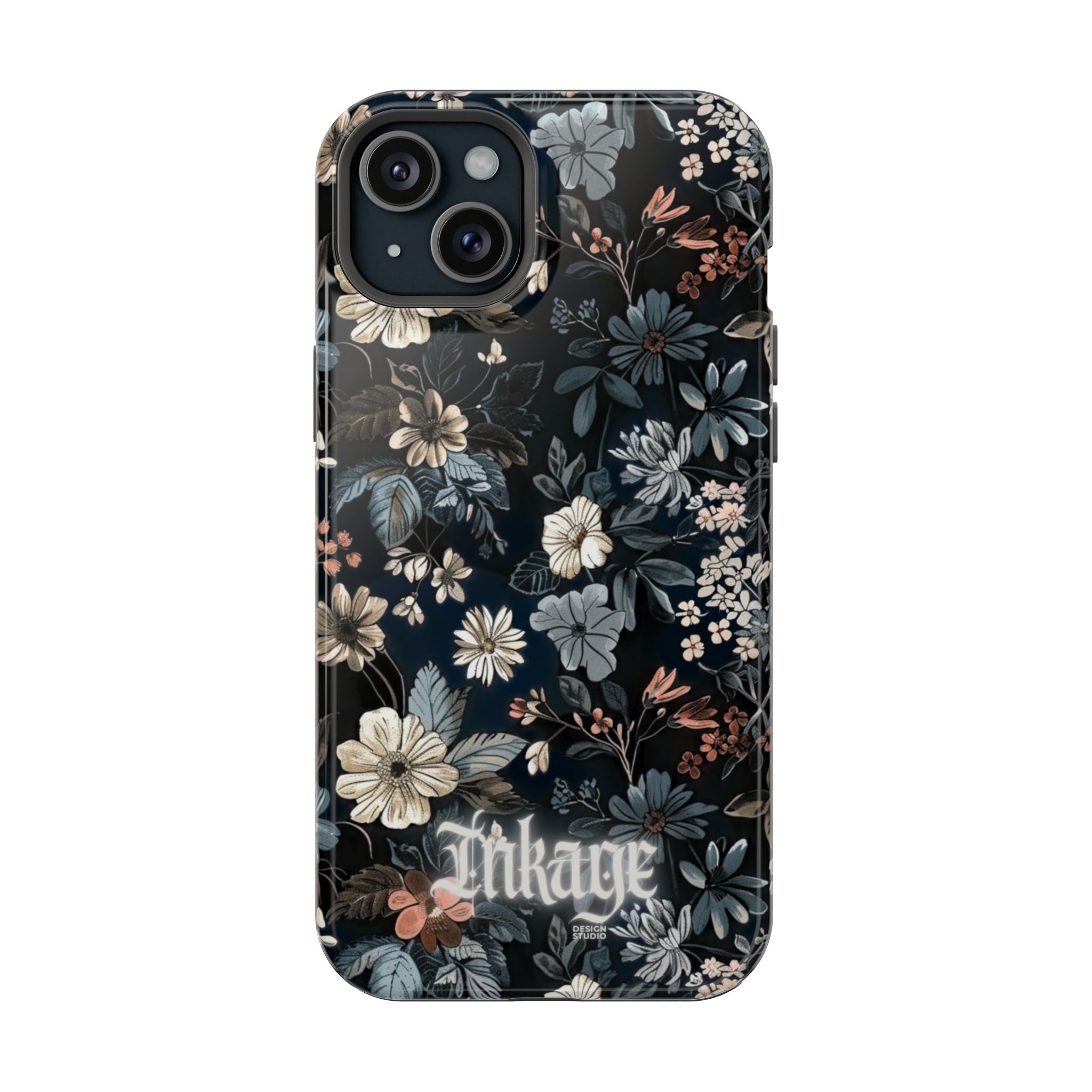 Black Florals Magnetic Phone Cases (Minimal)