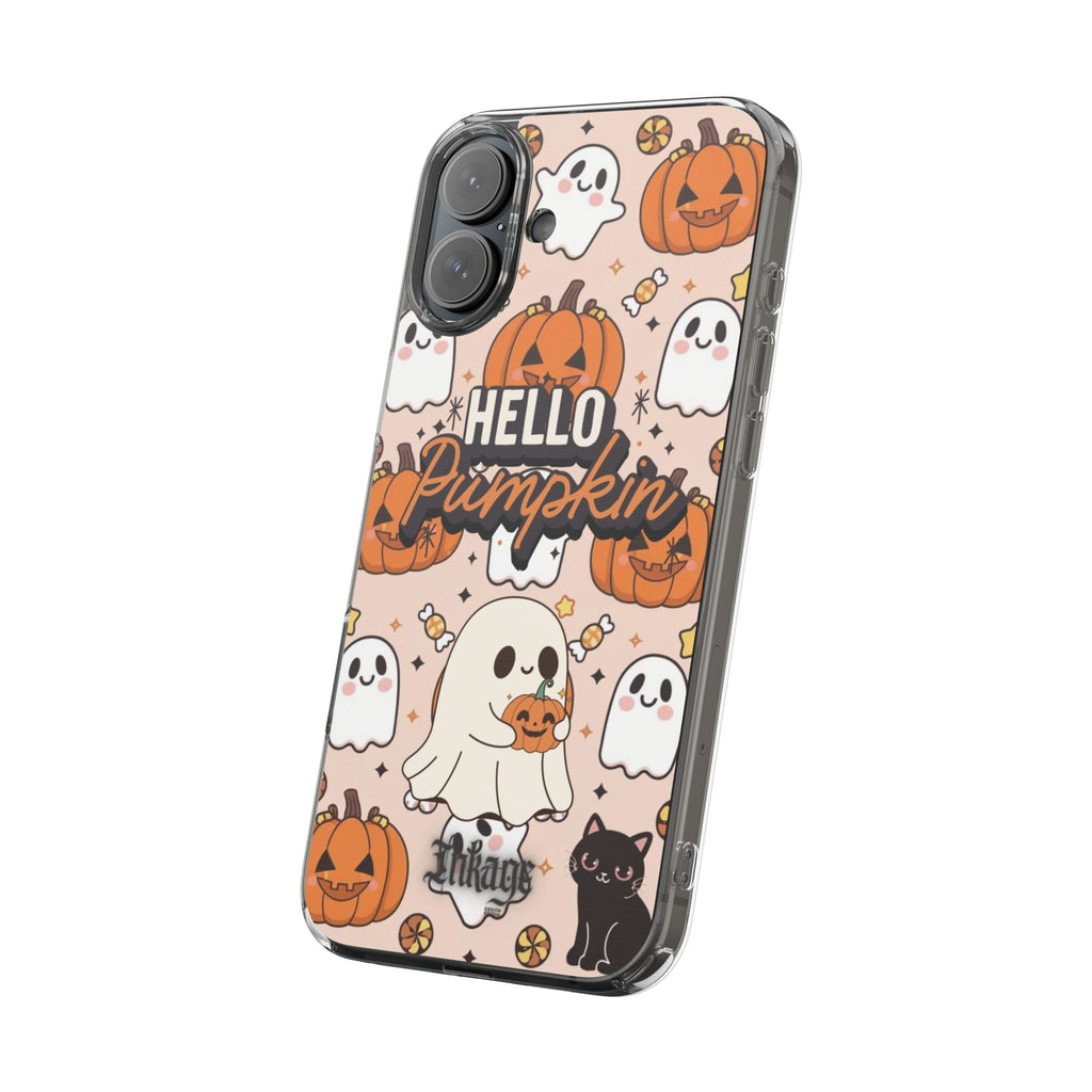 Cute Pumpkin Ghost Clear Impact Phone Case (Season)