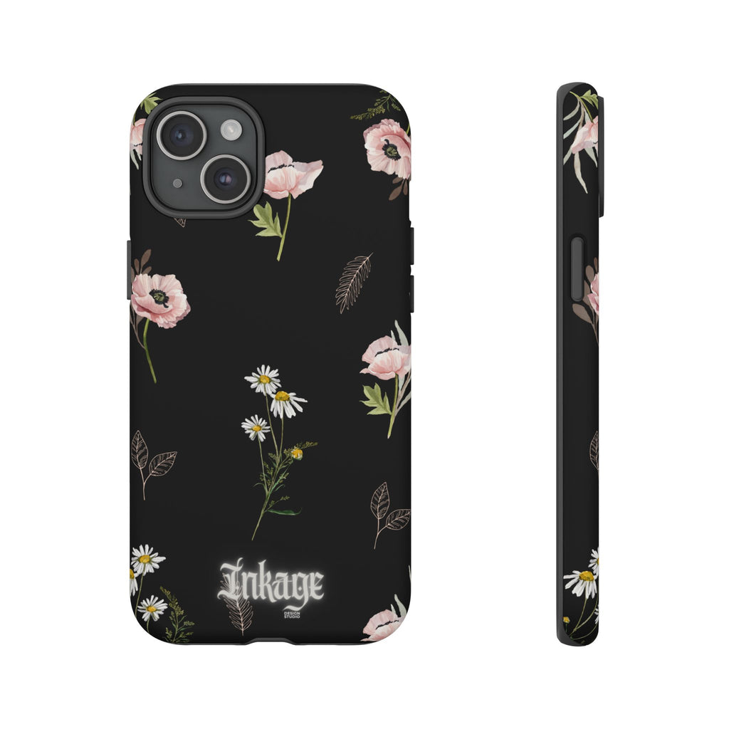 Elegant Black Florals Tough Phone Cases (Minimal)