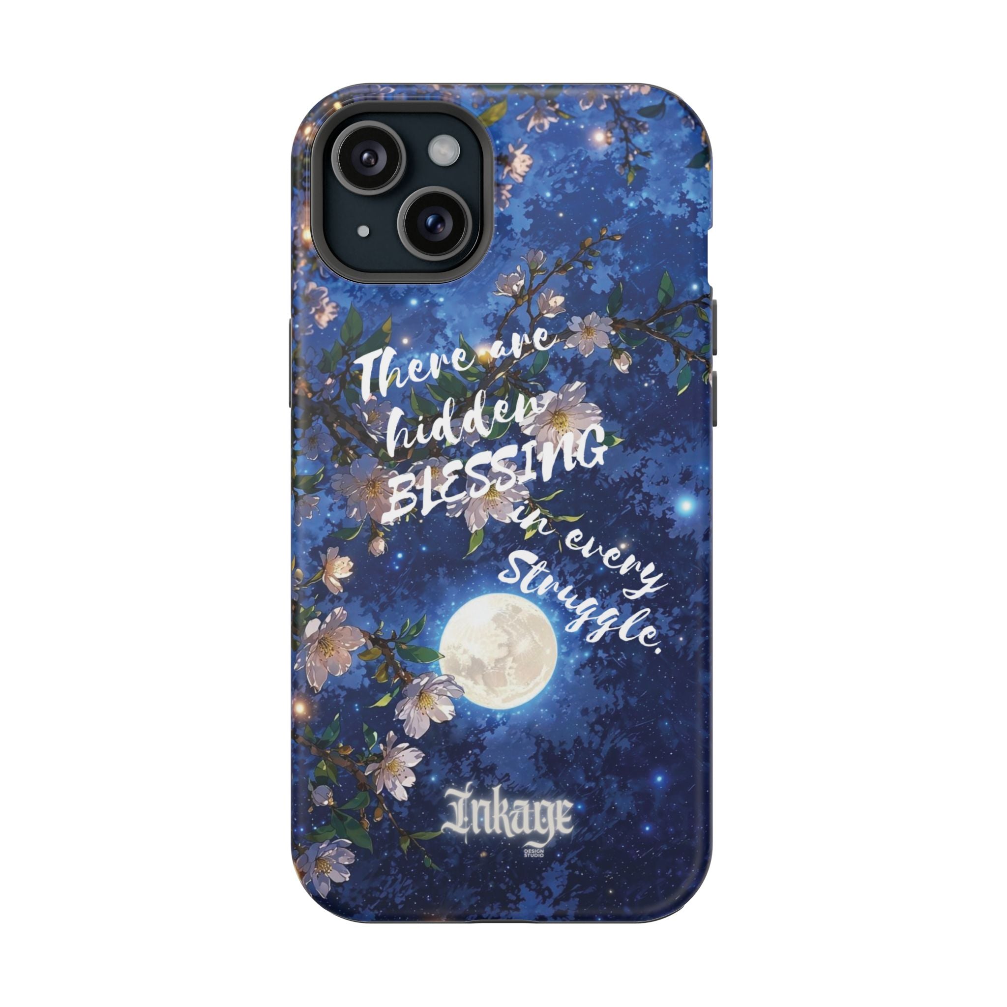 “Moonlit Blessing” Magnetic Phone Cases (Quote)