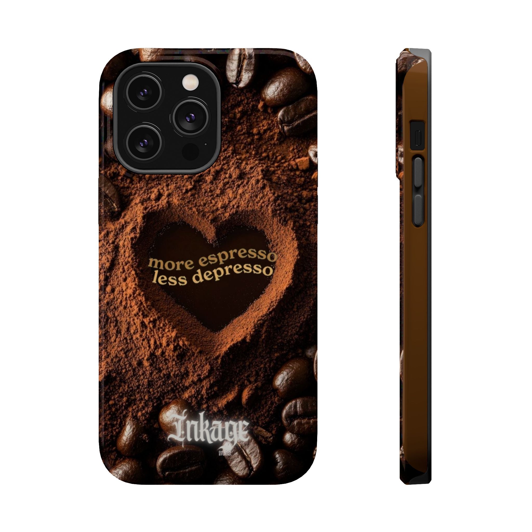 "More Espresso Less Depresso" Magnetic Phone Cases (Quote)