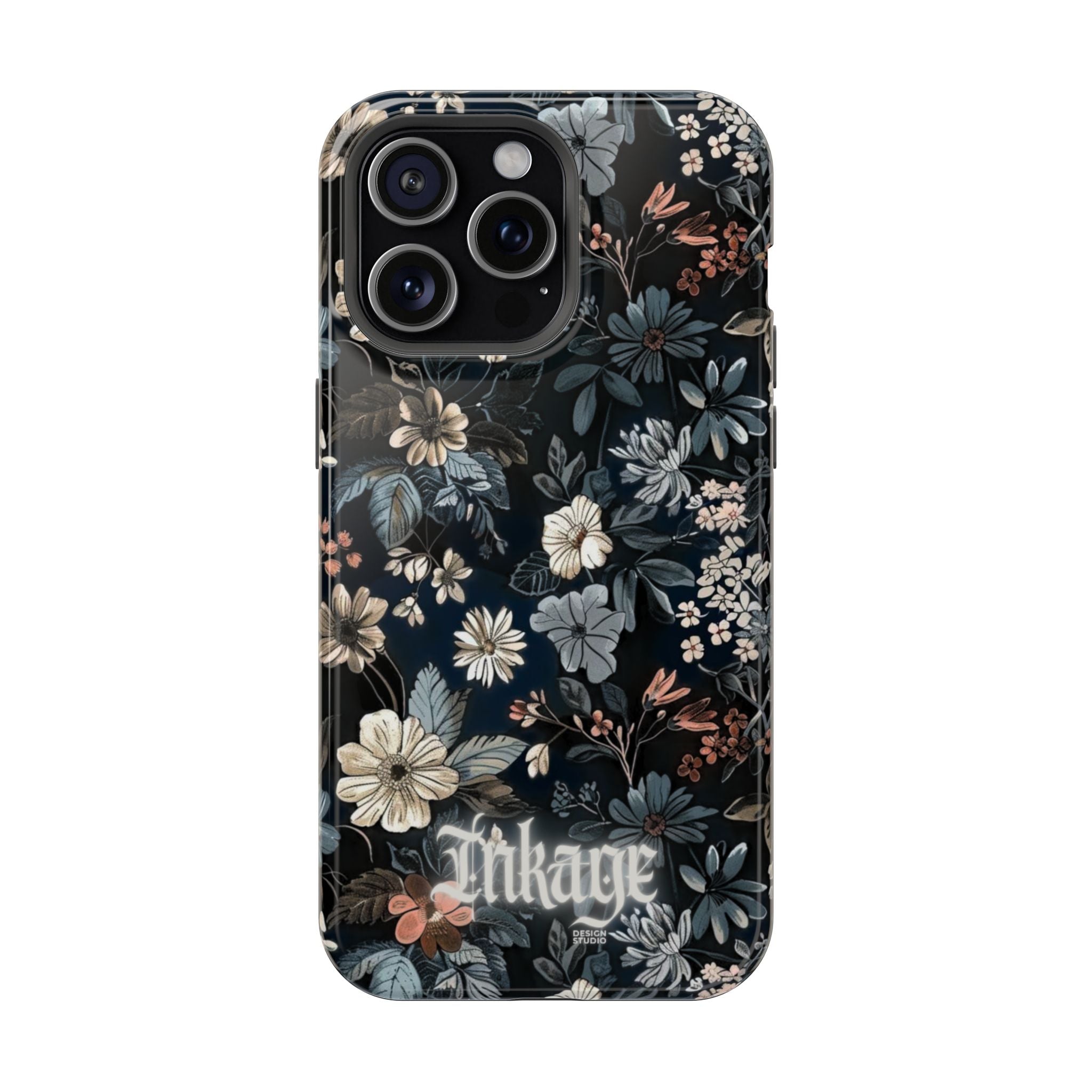 Black Florals Magnetic Phone Cases (Minimal)