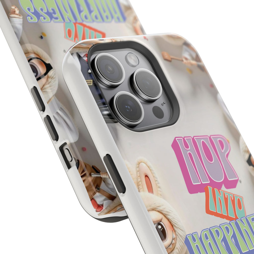 "Hop Into Happiness" Quote Magnetic Phone Case (Animation)