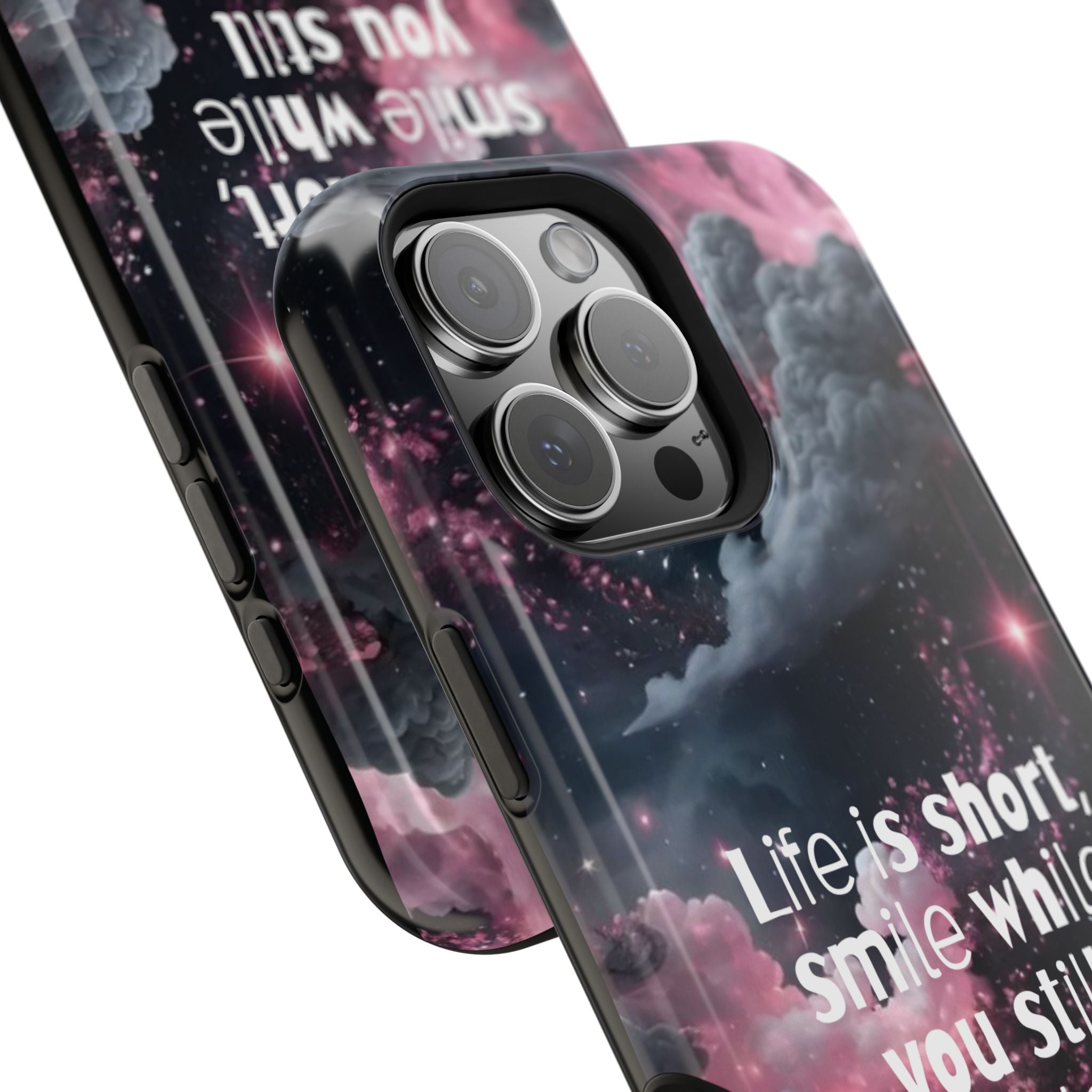“Life is Short, Smile While You Still Have Teeth” Magnetic Phone Cases (Quote)