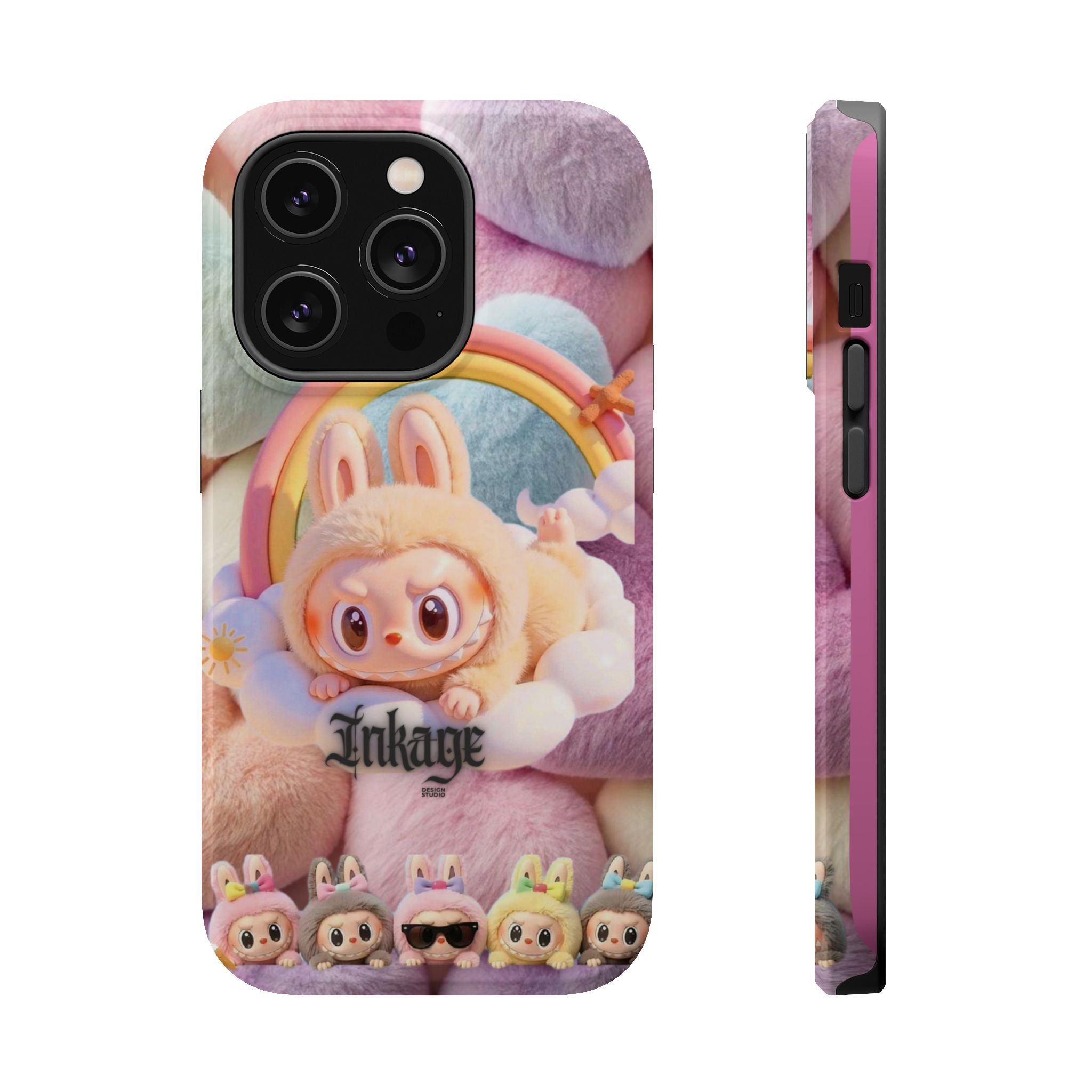 Pastel Rainbow Labubu Magnetic Phone Cases(Animation)