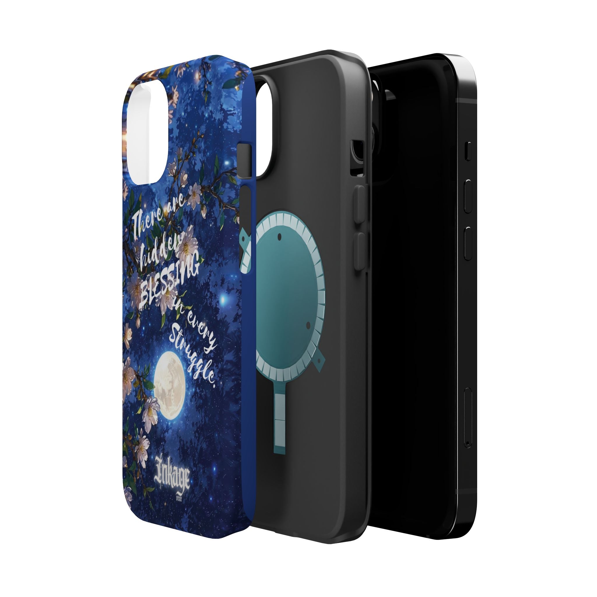 “Moonlit Blessing” Magnetic Phone Cases (Quote)