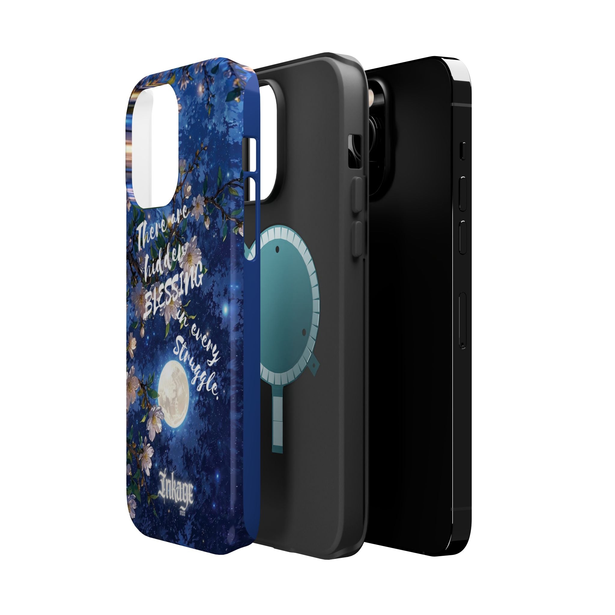 “Moonlit Blessing” Magnetic Phone Cases (Quote)
