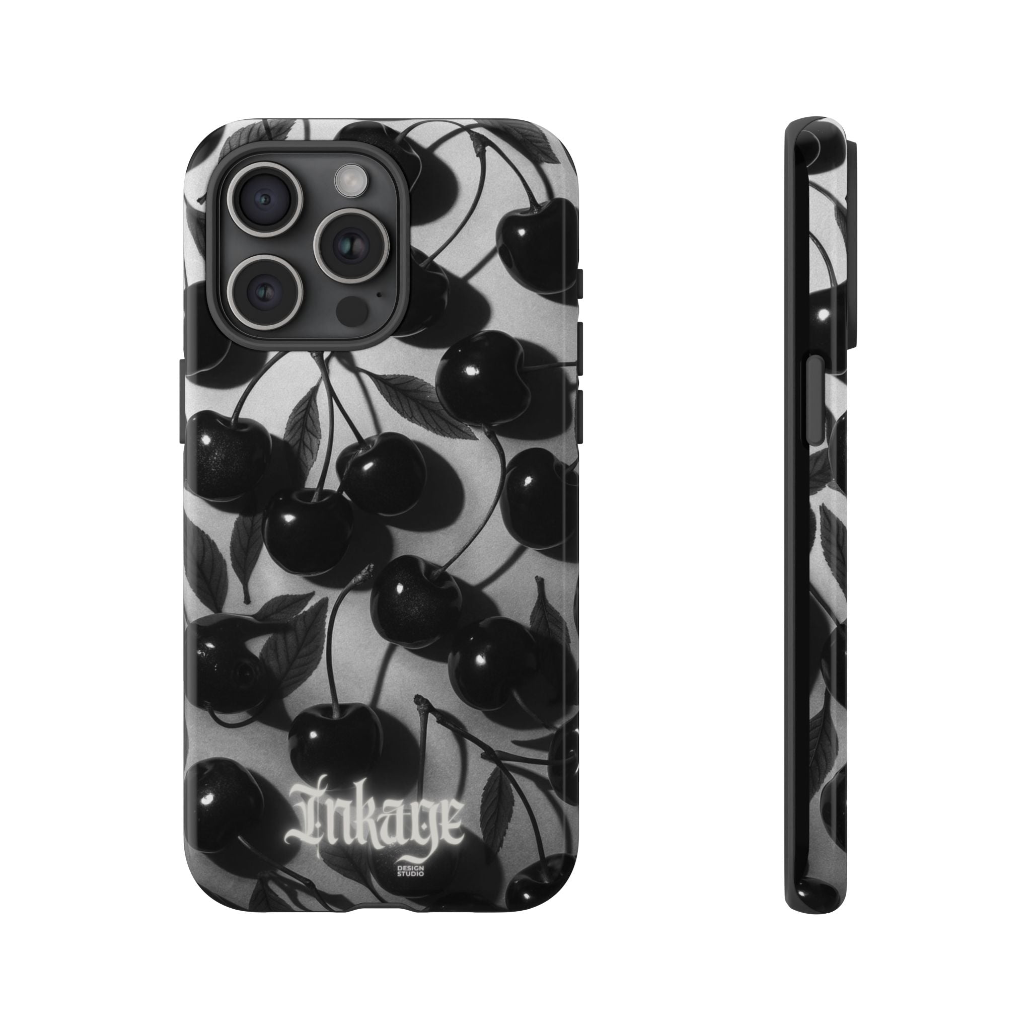 Black Cherry Print Tough Phone Cases (Minimal)