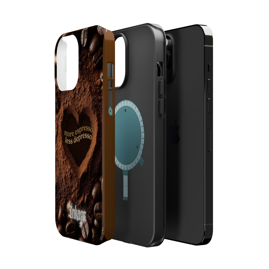"More Espresso Less Depresso" Magnetic Phone Cases (Quote)