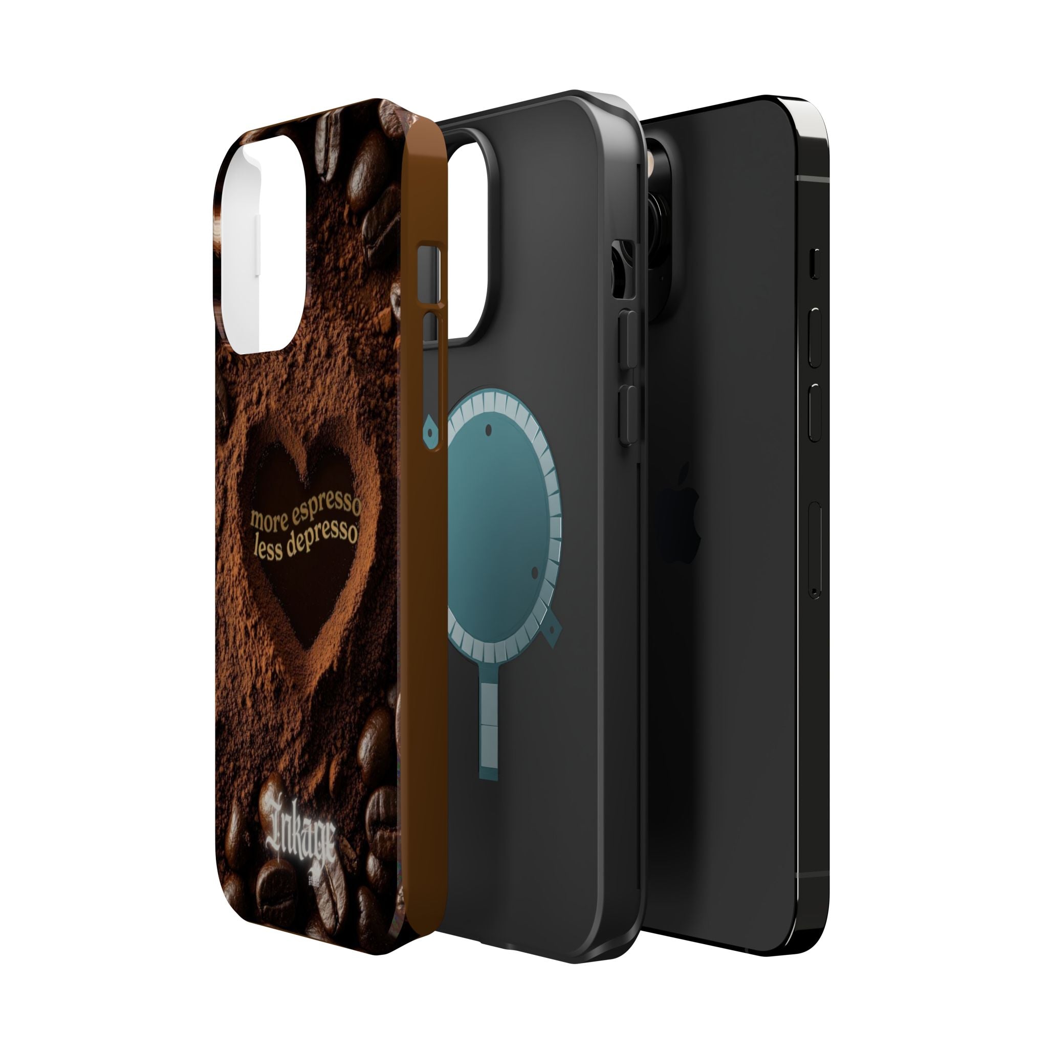 "More Espresso Less Depresso" Magnetic Phone Cases (Quote)