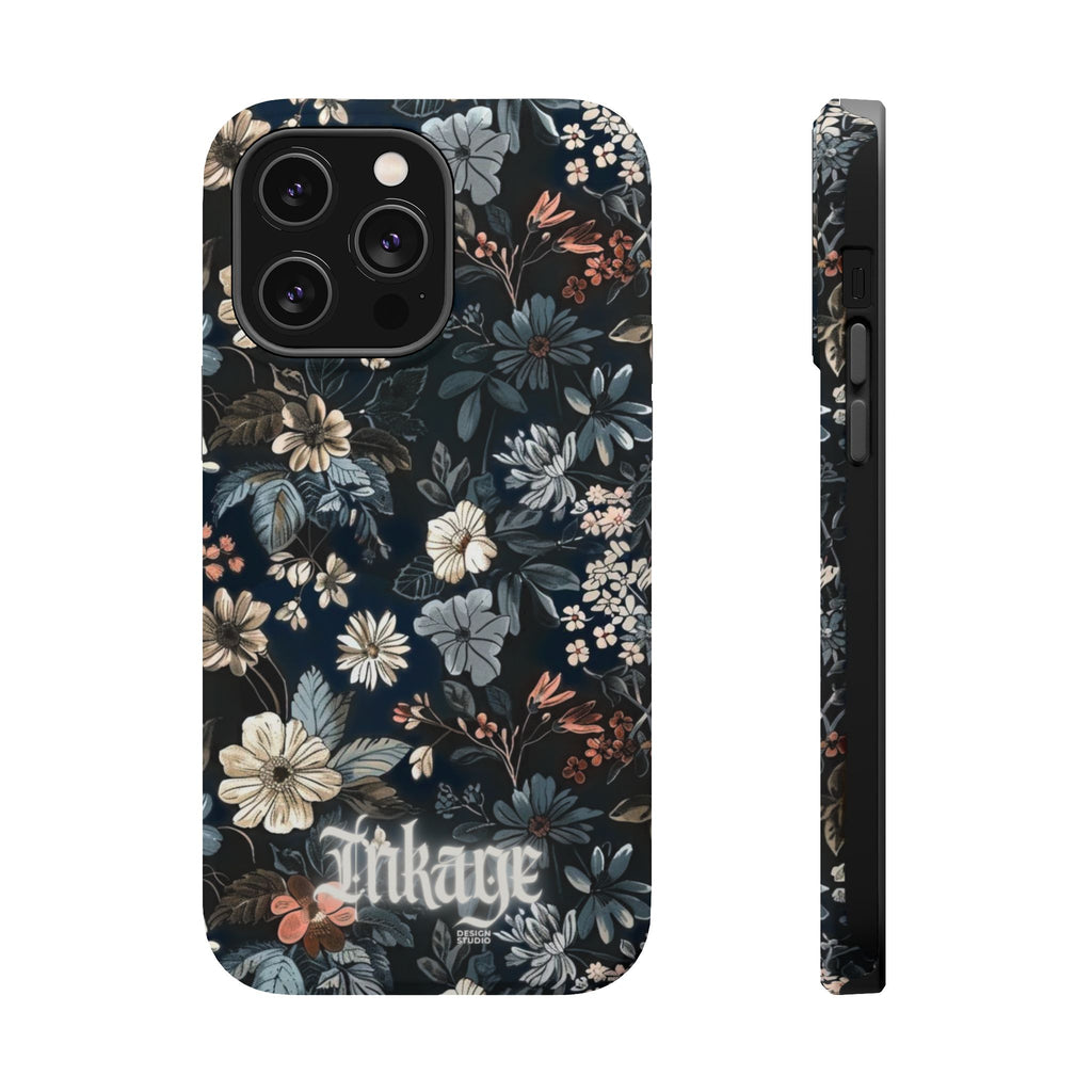 Black Florals Magnetic Phone Cases (Minimal)