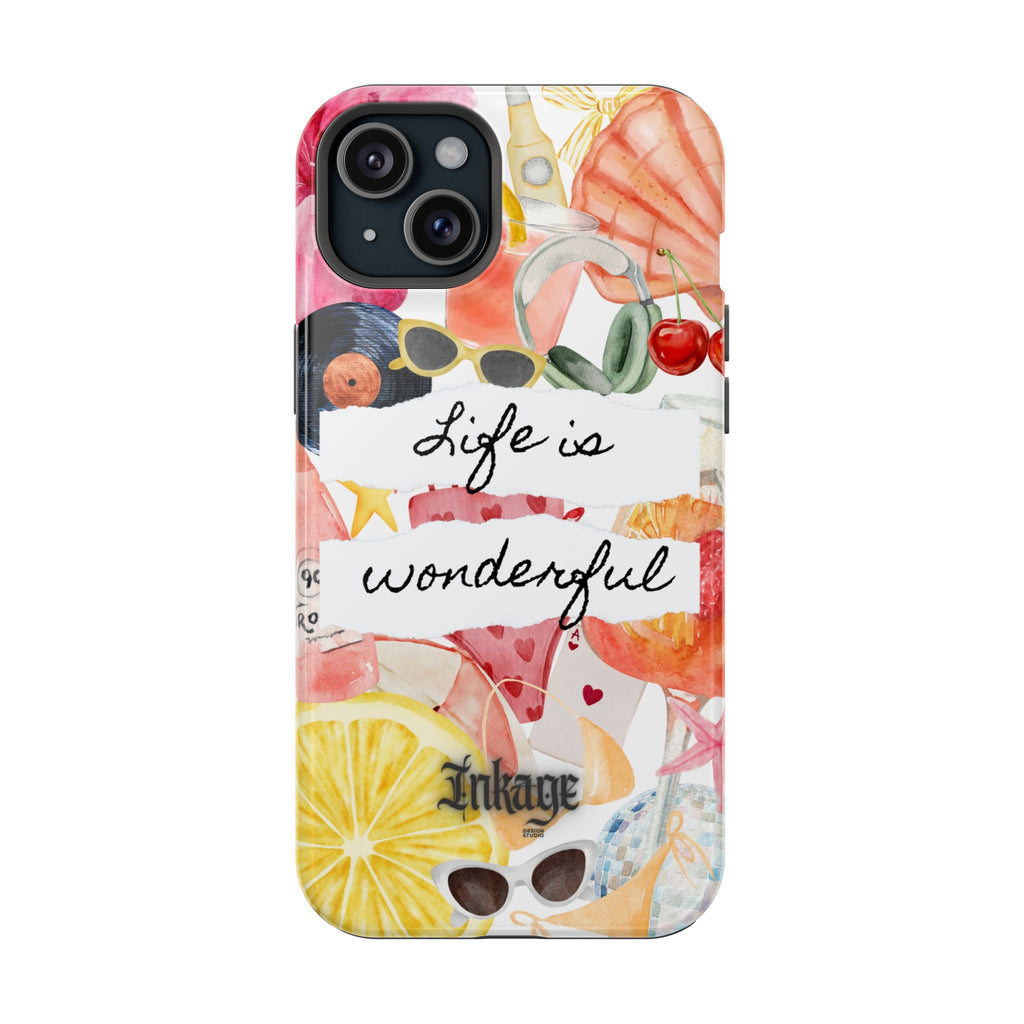 "Life is Wonderful" Quote Magnetic Phone Cases