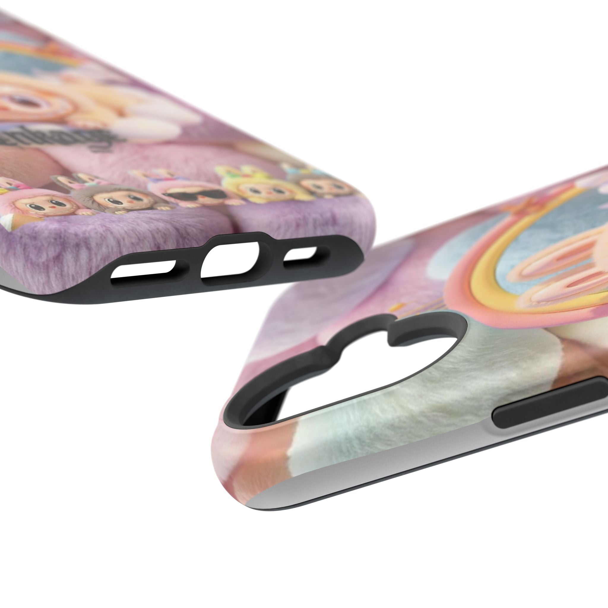 Pastel Rainbow Labubu Magnetic Phone Cases (Animation)