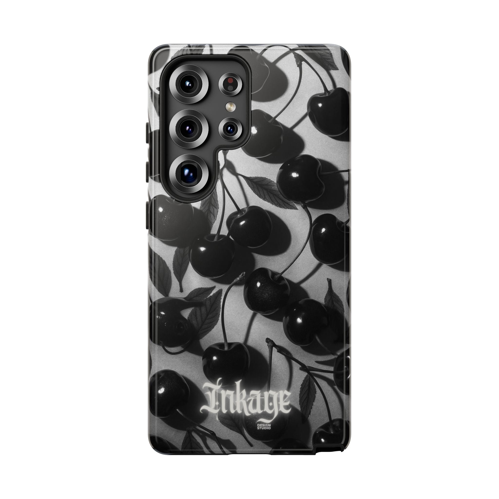Black Cherry Print Tough Phone Cases (Minimal)