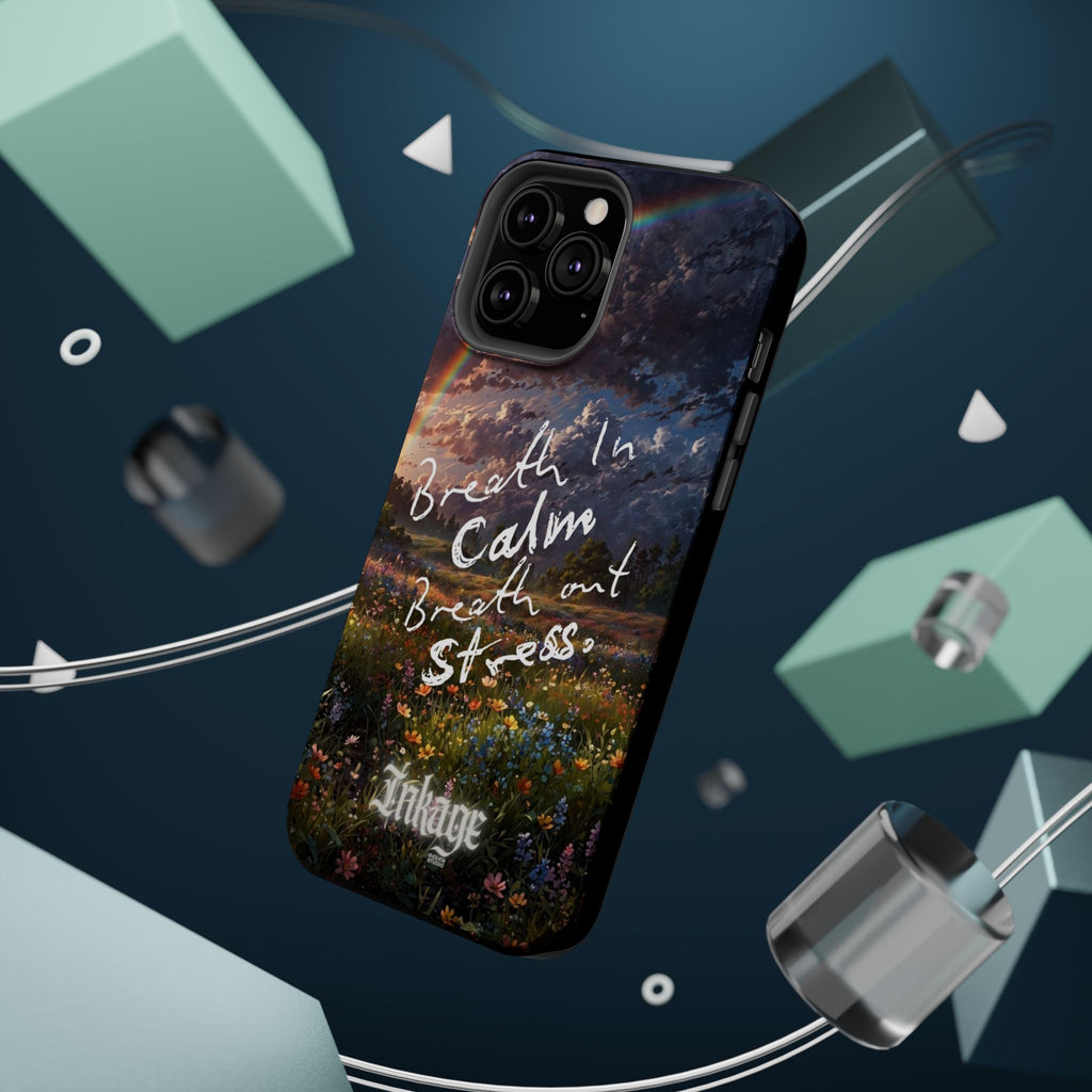 "Breath in Calm Breath out Stress" Magnetic Phone Cases (Quote)