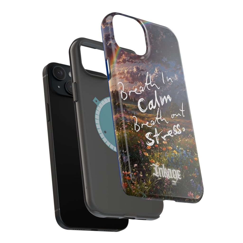 "Breath in Calm Breath out Stress" Quote Magnetic Phone Cases